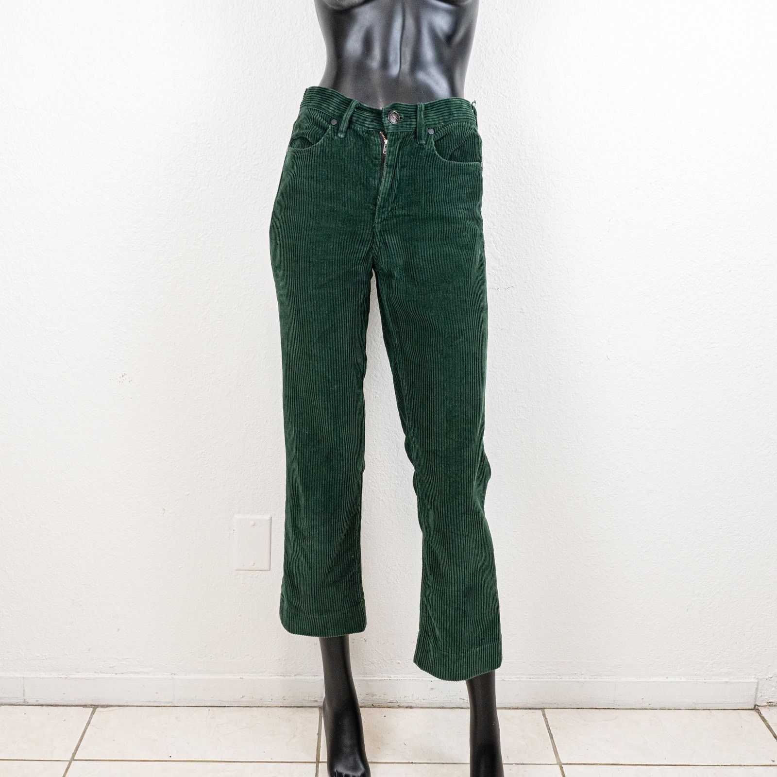 Rag & Bone Rag & Bone Green Corduroy Pants Straight Leg High-rise Size 24" / US 00 / IT 34 - 6 Thumbnail