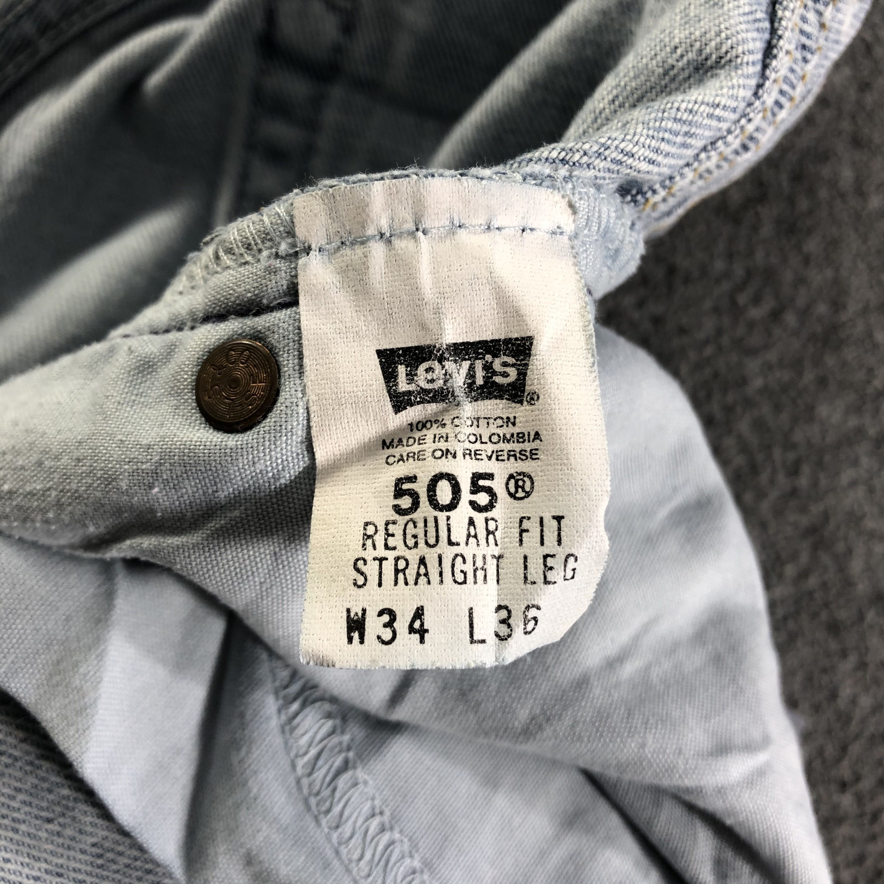 Levi's Vintage Light Wash Levis 505 Jeans-J3294 Size US 33 - 11 Thumbnail