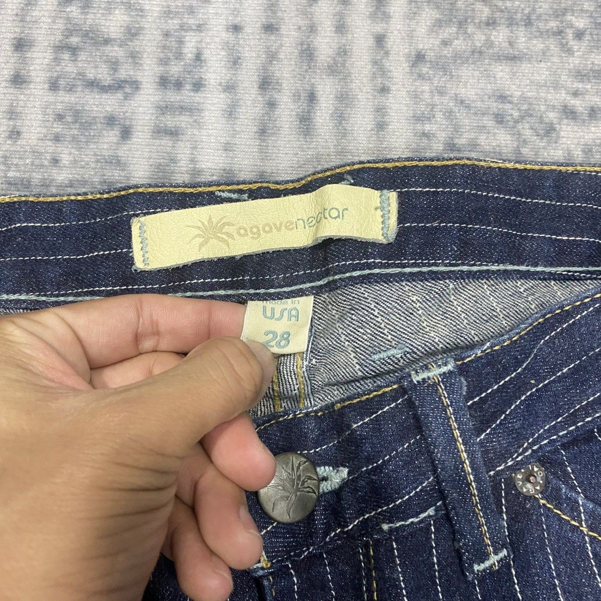Japanese Brand Flared🔥 Agave Nectar Striped Jeans Bootcut Cowboy 90s Lgb Size US 31 - 8 Thumbnail