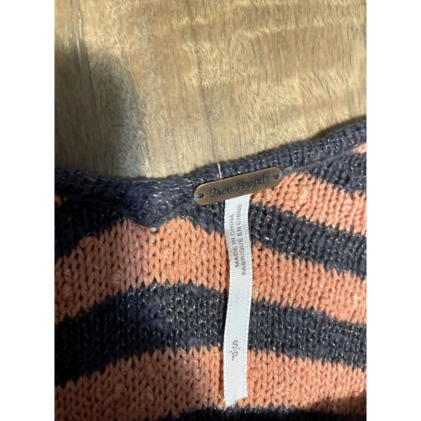 Free People FREE PEOPLE ORANGE GRAY STRIPE THIN KNIT BELL SLEEVE OVERSIZED SWEATER DRESS S Size S / US 4 / IT 40 - 5 Thumbnail