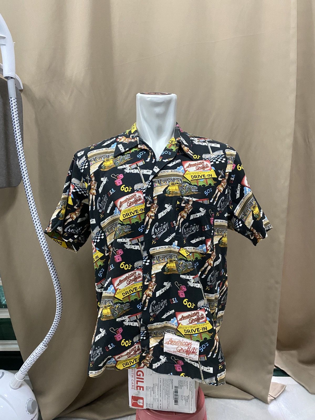 Vintage Shirt America Grafitti Size US L / EU 52-54 / 3 - 1 Thumbnail