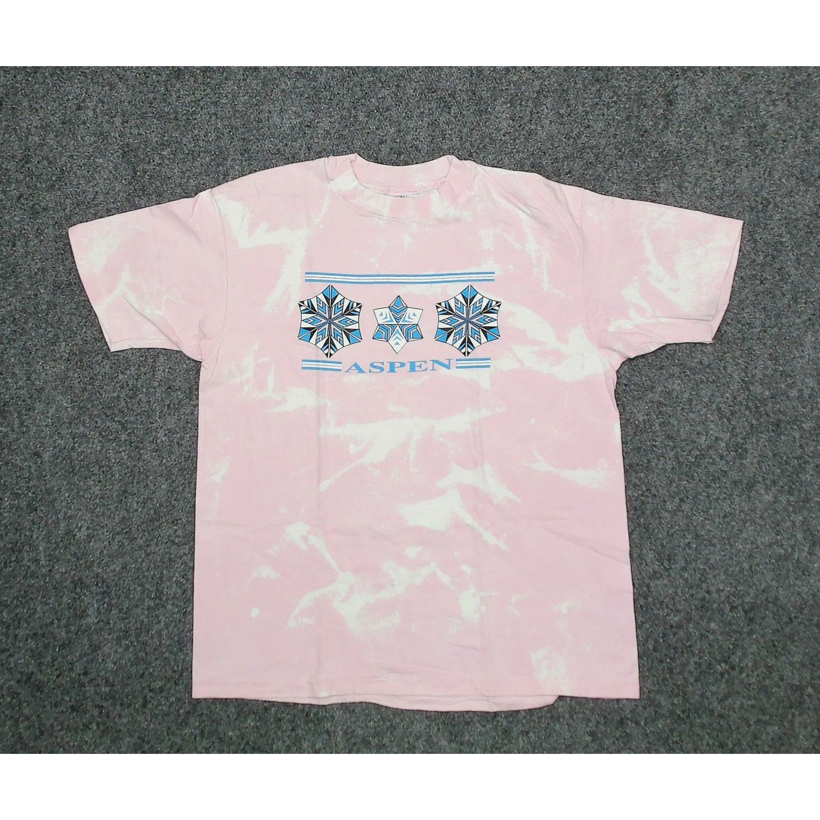 Hanes 80s Hanes Blue Bar Aspen Bleach Tie Dye Single Stitch Tee Size US L / EU 52-54 / 3 - 3 Thumbnail