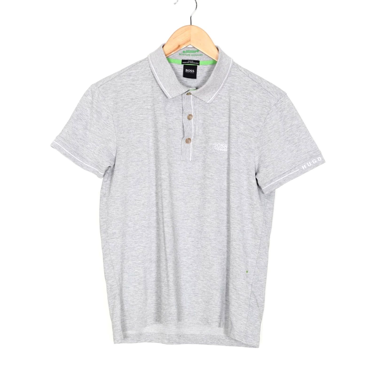 Hugo Boss HUGO BOSS Polo Shirt Mens Slim Fit Short Sleeve Size S Grey moisture manager Paule Size US S / EU 44-46 / 1 - 2 Thumbnail