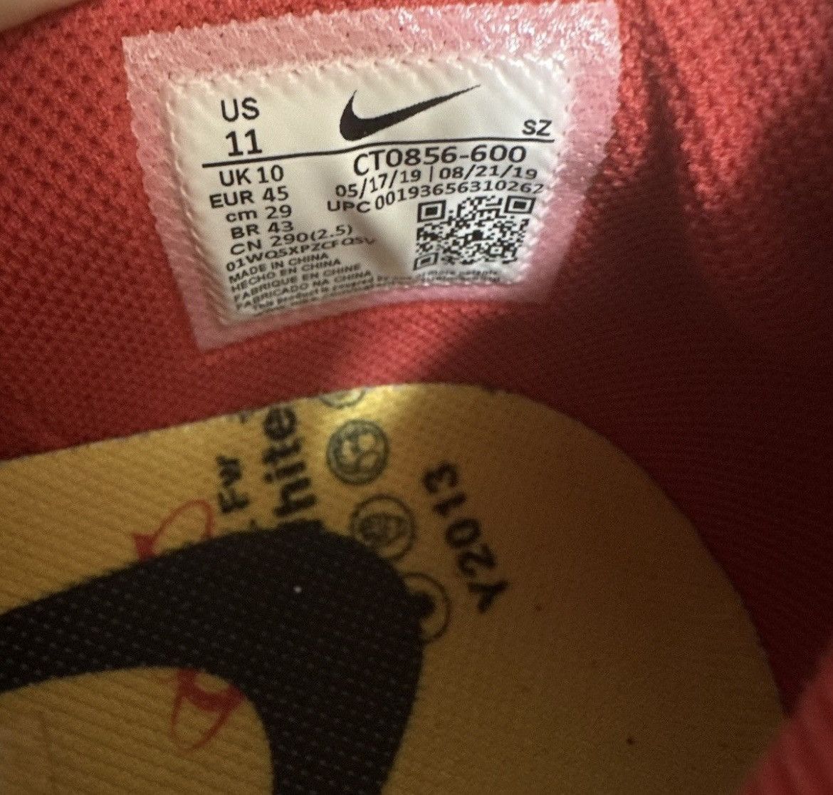 Nike × Off-White Nike off white dunk low unlv red Size US 11 / EU 44 - 5 Thumbnail