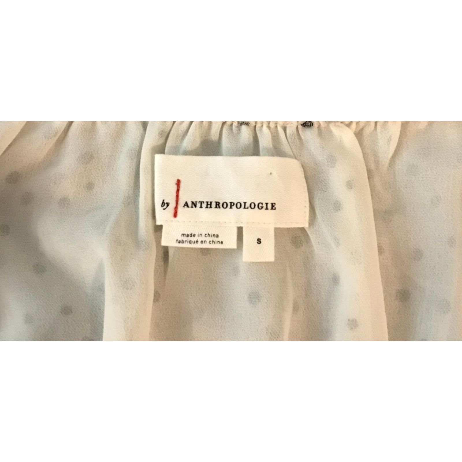 Anthropologie by Anthropologie Lucia Black/White Off-The-Shoulder Blouse Size S / US 4 / IT 40 - 4 Thumbnail