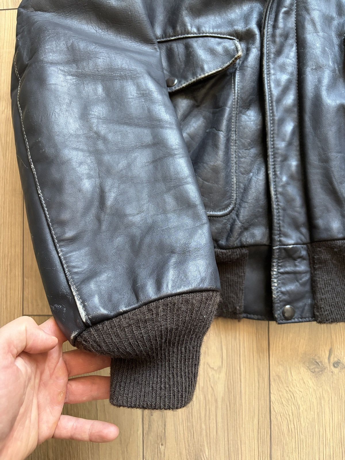 Schott 🇺🇸Schott USA is 674 ms Flight Leather Bomber Jacket Size US L / EU 52-54 / 3 - 7 Thumbnail