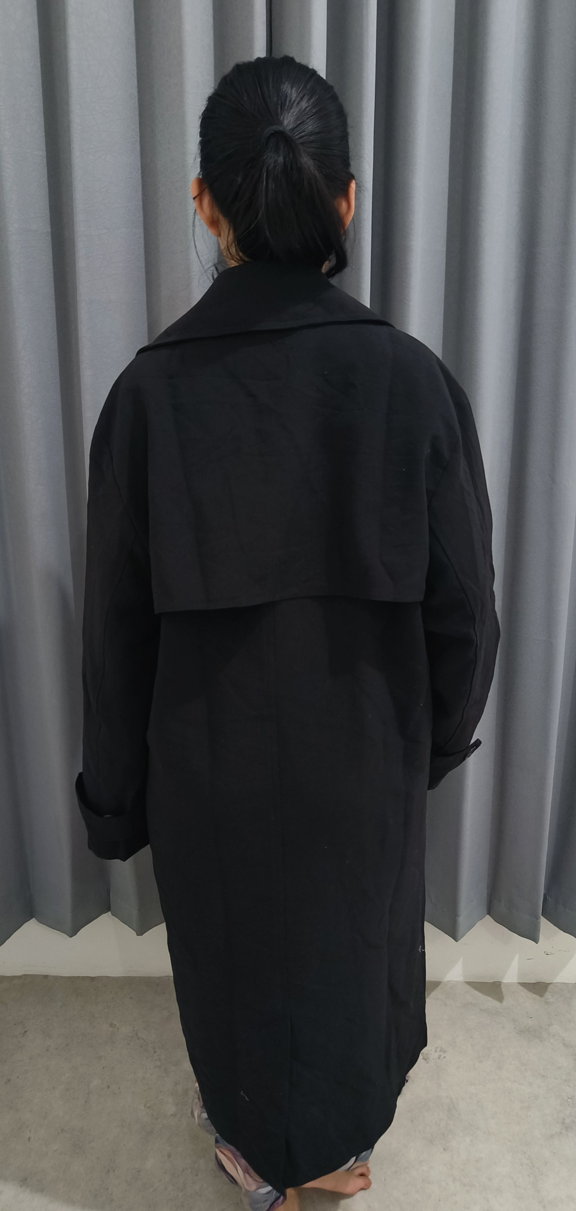Other SPAO Women's Black Korean Trench Coat / Spy Coat Size M / US 6-8 / IT 42-44 - 9 Thumbnail