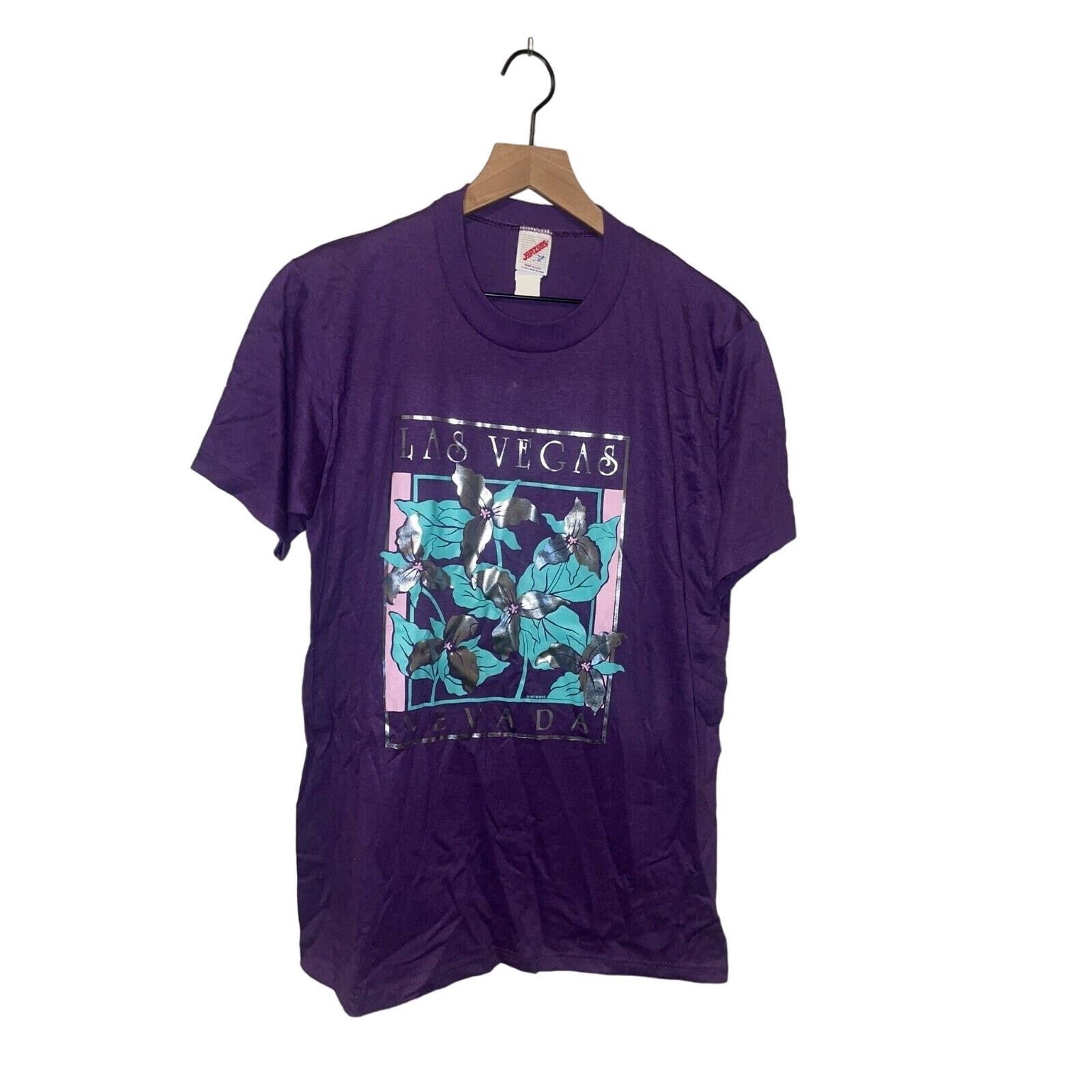 Jerzees Vintage Las Vegas Nevada Shirt Wildflower 90s Tee VTG L Size US L / EU 52-54 / 3 - 1 Thumbnail
