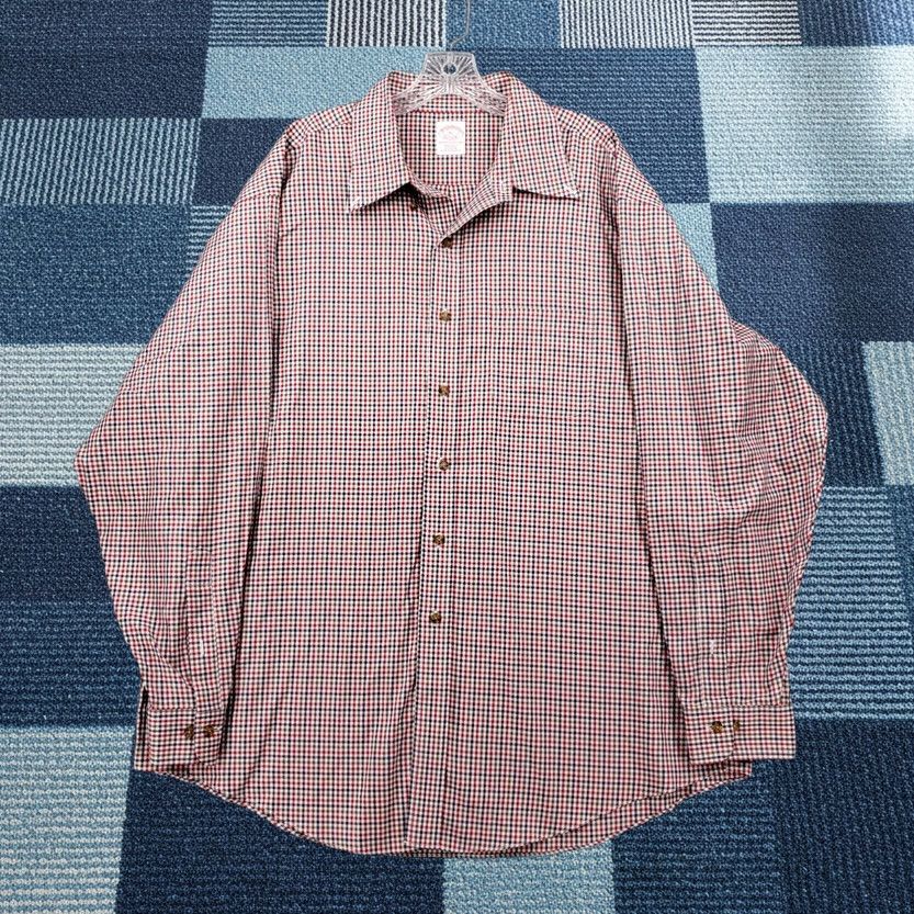 Brooks Brothers Brooks Brothers Shirt Men XL Red Plaid Button Up Long Sleeve Non Iron Size 46R - 1 Thumbnail
