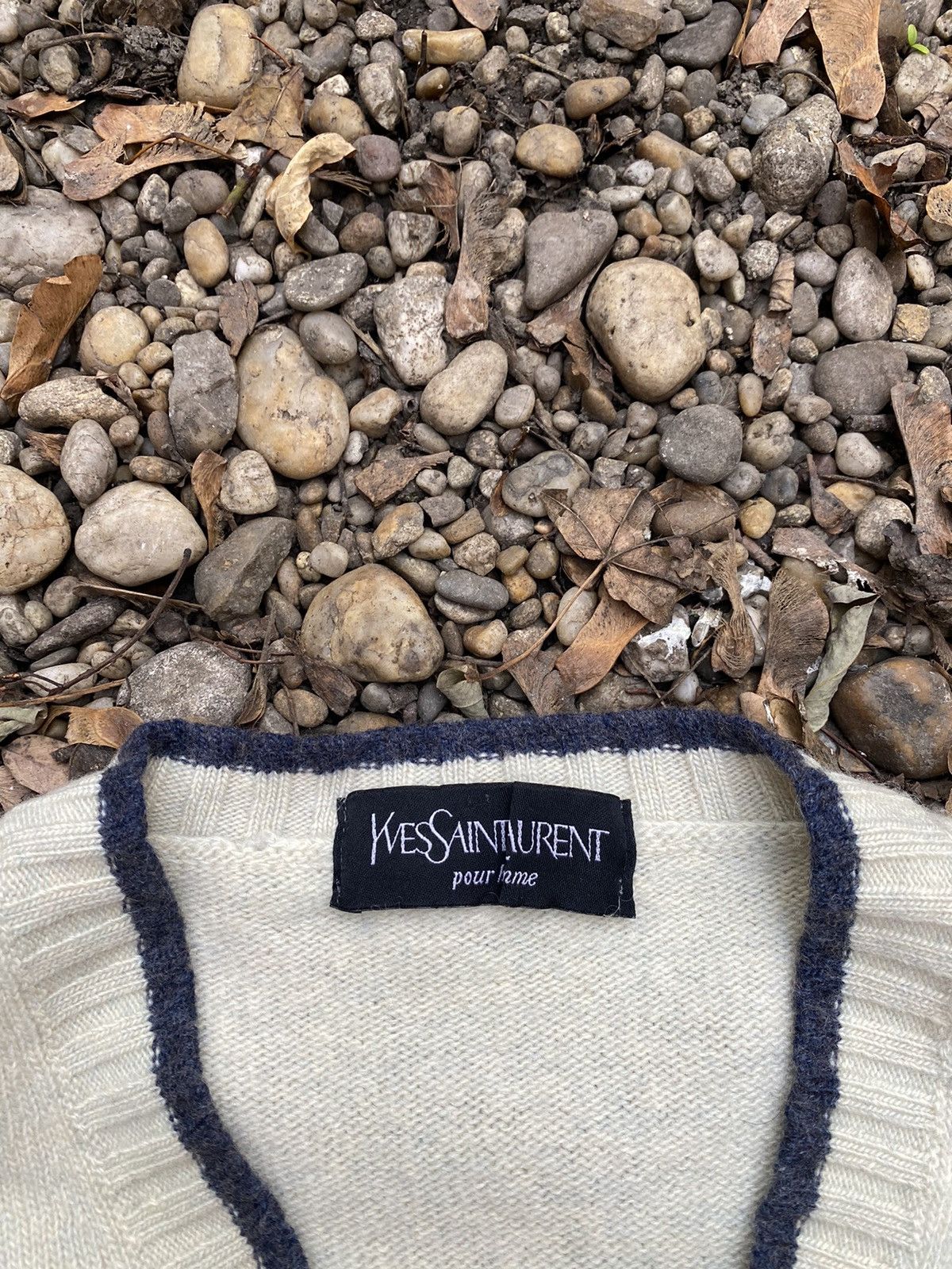 Vintage × Yves Saint Laurent Vintage YvesSaintLaurent YSL Small Embroidered Logo Sweater Size US XXL / EU 58 / 5 - 4 Thumbnail