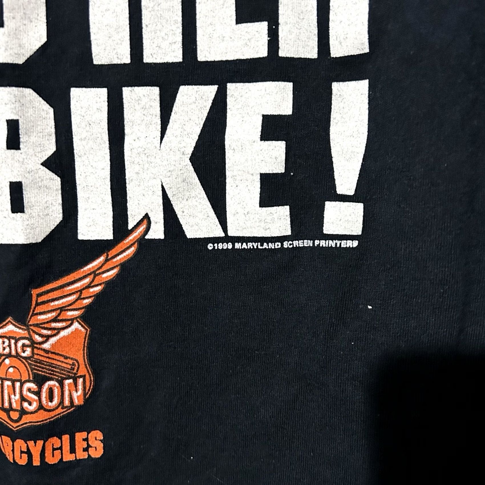 Gildan VINTAGE Gildan T-Shirt Mens Big Johnson Motorcycles Biker Profanity Humor 90s Size L Black Size US L / EU 52-54 / 3 - 4 Thumbnail
