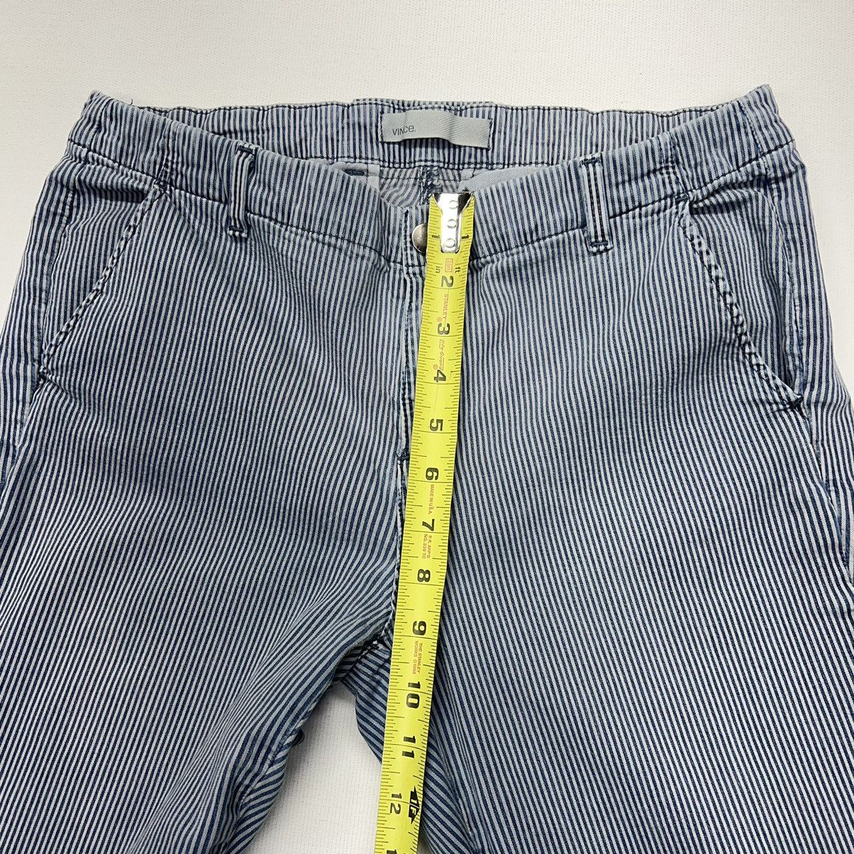 Vince Vince Pants Blue Striped Slim Casual Dress Made In USA Size 30" / US 8 / IT 44 - 21 Thumbnail
