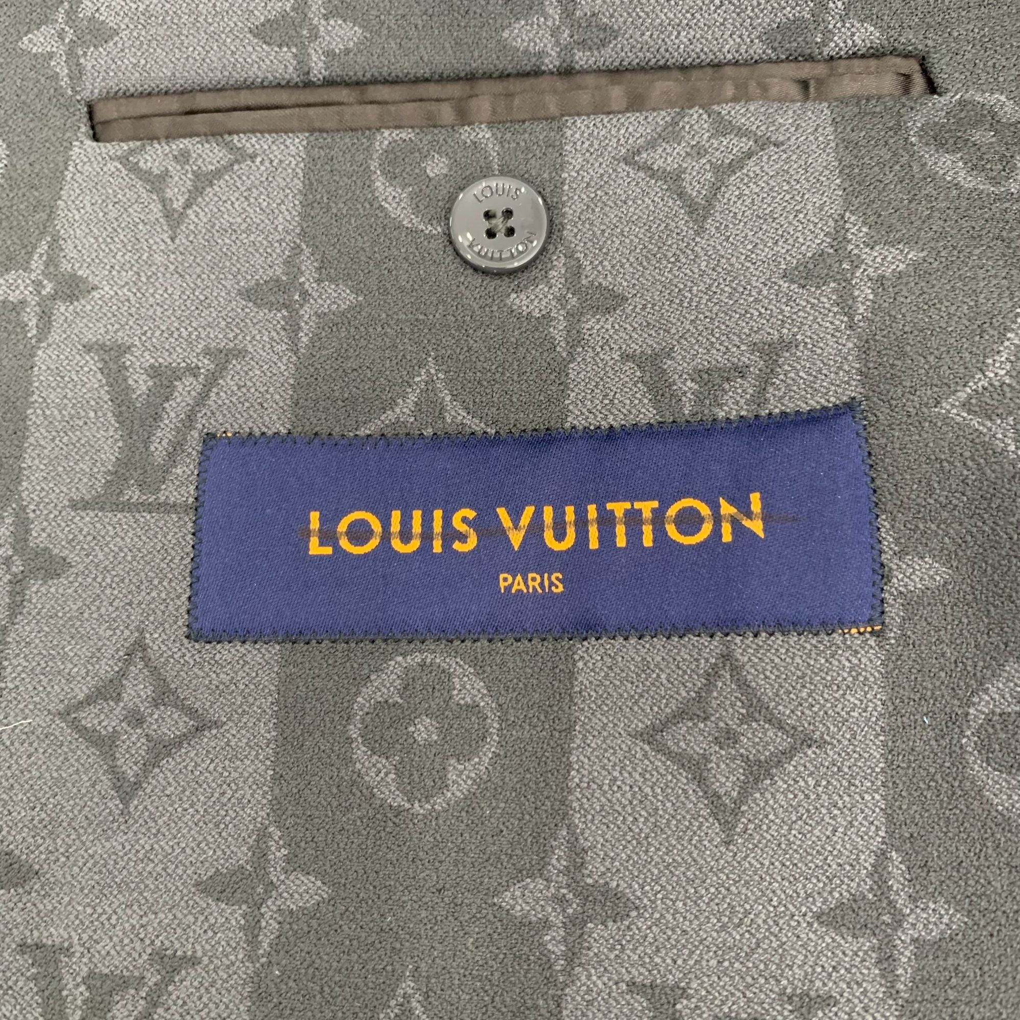 Louis Vuitton Louis Vuitton Monogram Dark Grey Wool Blend Logo Print Blaze Size US L / EU 52-54 / 3 - 5 Thumbnail