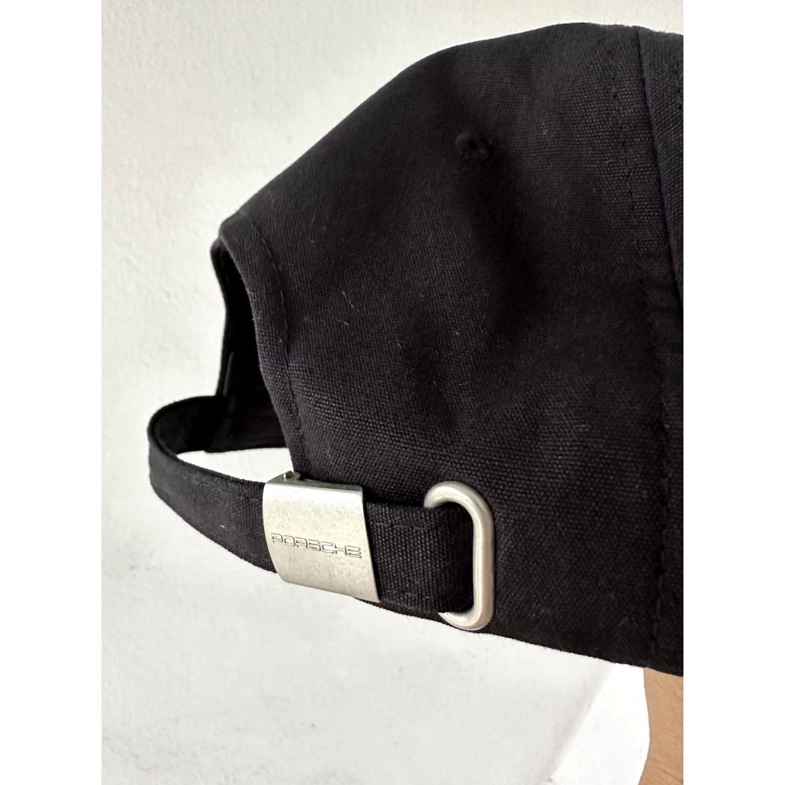 Vintage Porsche Design Black Baseball Cap Crest Adjustable Strap-Back Hat Cap Men Canvas Cotton Adjustable 75/25 11029265 NWOT Size ONE SIZE - 4 Thumbnail