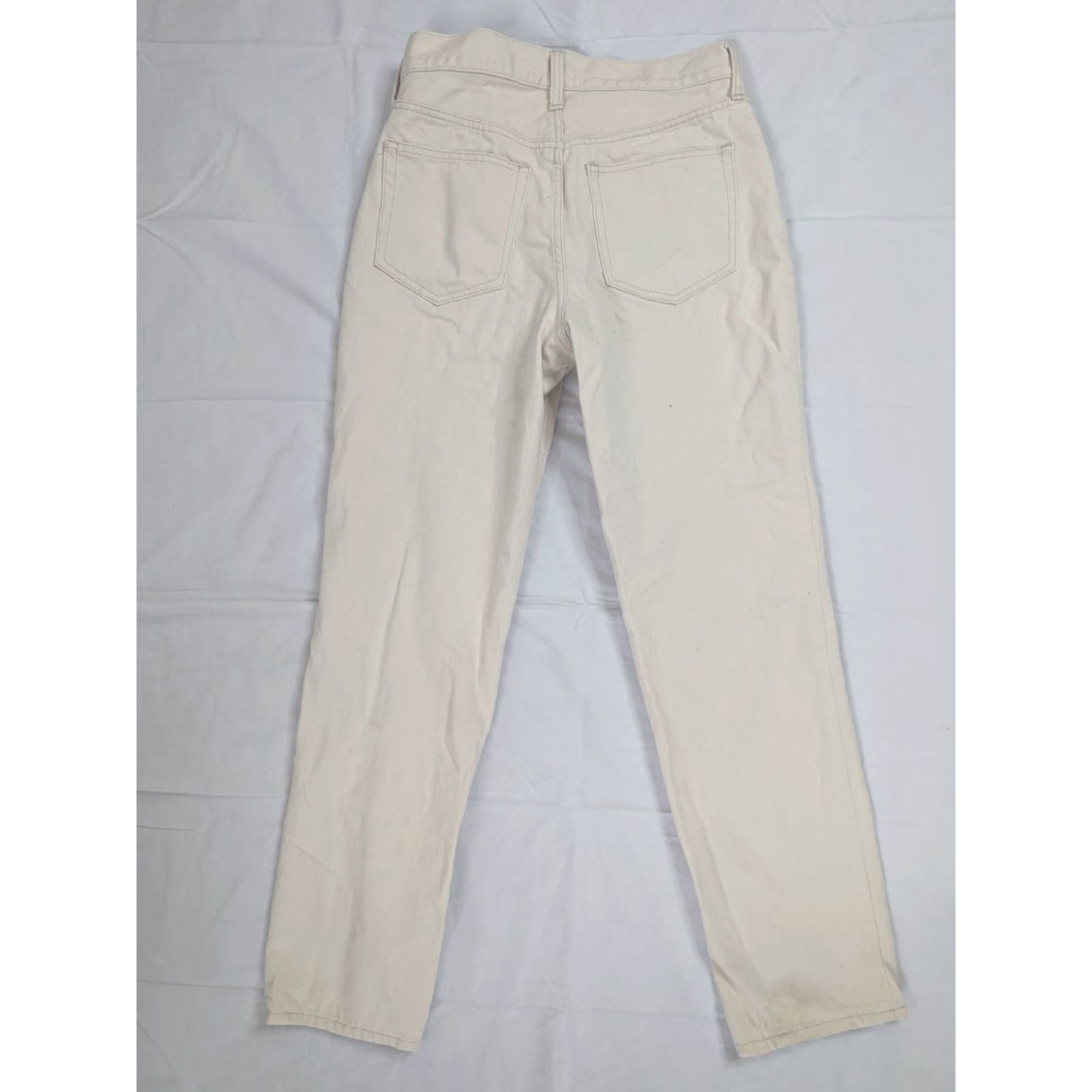 J.Crew J.Crew High-rise '90s Classic Straight Denim Beige Jeans Khaki Wash Size 26 M6J Mens Women Regular 5-Pocket Inseam 29 Rise 10.5 Size 26" / US 2 / IT 38 - 2 Thumbnail