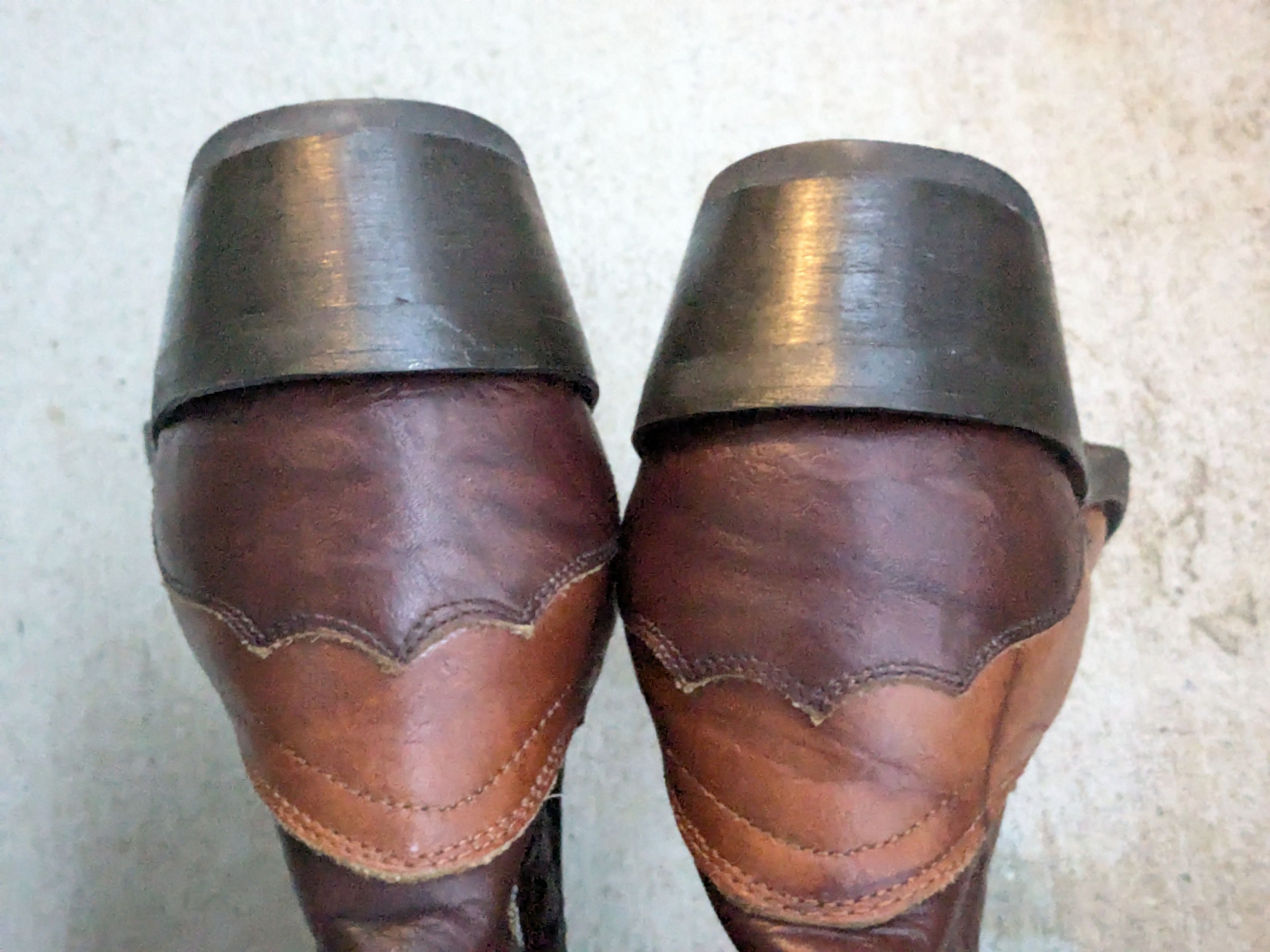 Durango × Vintage Durango Cowboy Boots Brown 10 EE Wide Leather Size US 10 / EU 43 - 12 Thumbnail