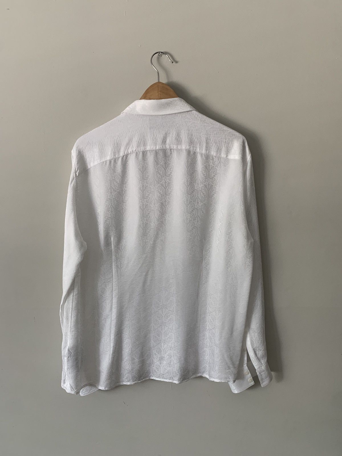 John Varvatos 25th Anniversary Silk Jacquard Shirt Size US M / EU 48-50 / 2 - 2 Thumbnail