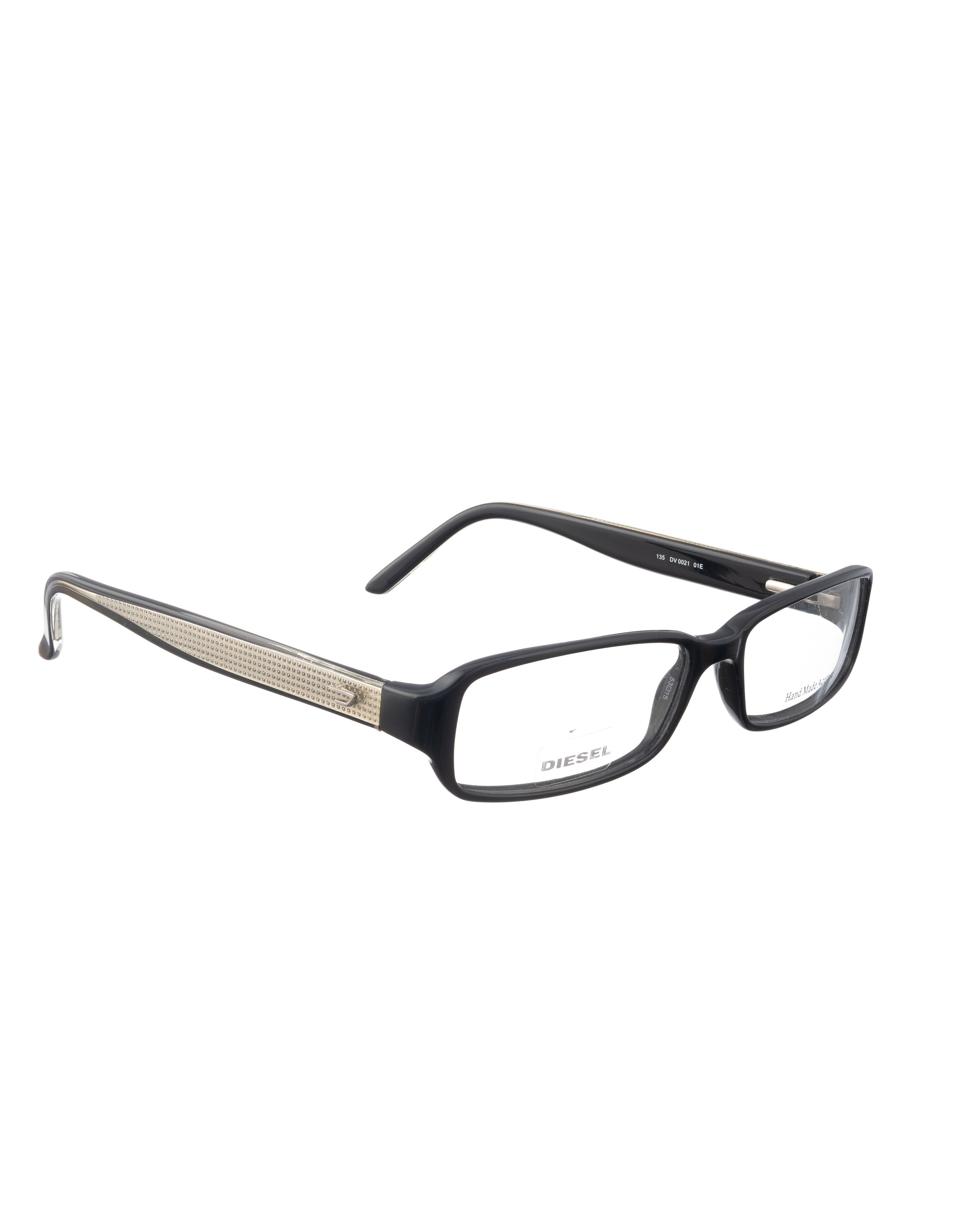 Diesel Diesel 00s Black Plastic Glasses with Silver Temples Size ONE SIZE - 1 Thumbnail