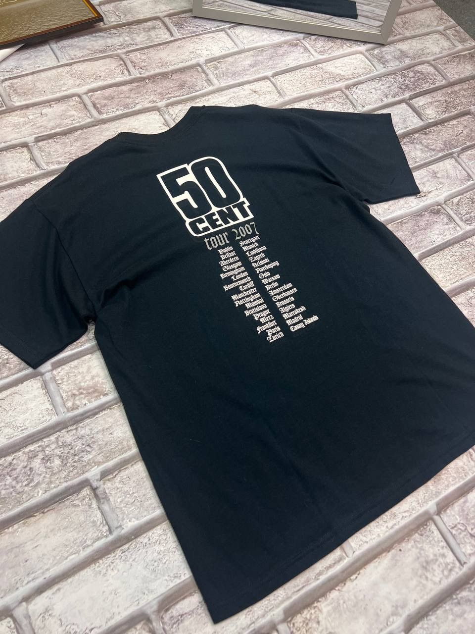 Gildan × Vintage Vintage 50 Cent Curtis 2007 Tour Tee Size US L / EU 52-54 / 3 - 2 Thumbnail