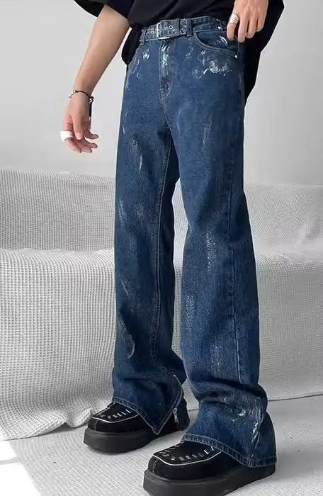 image of Vintage Streetwear Retro Punk Pants in Denim, Men's (Size 32)