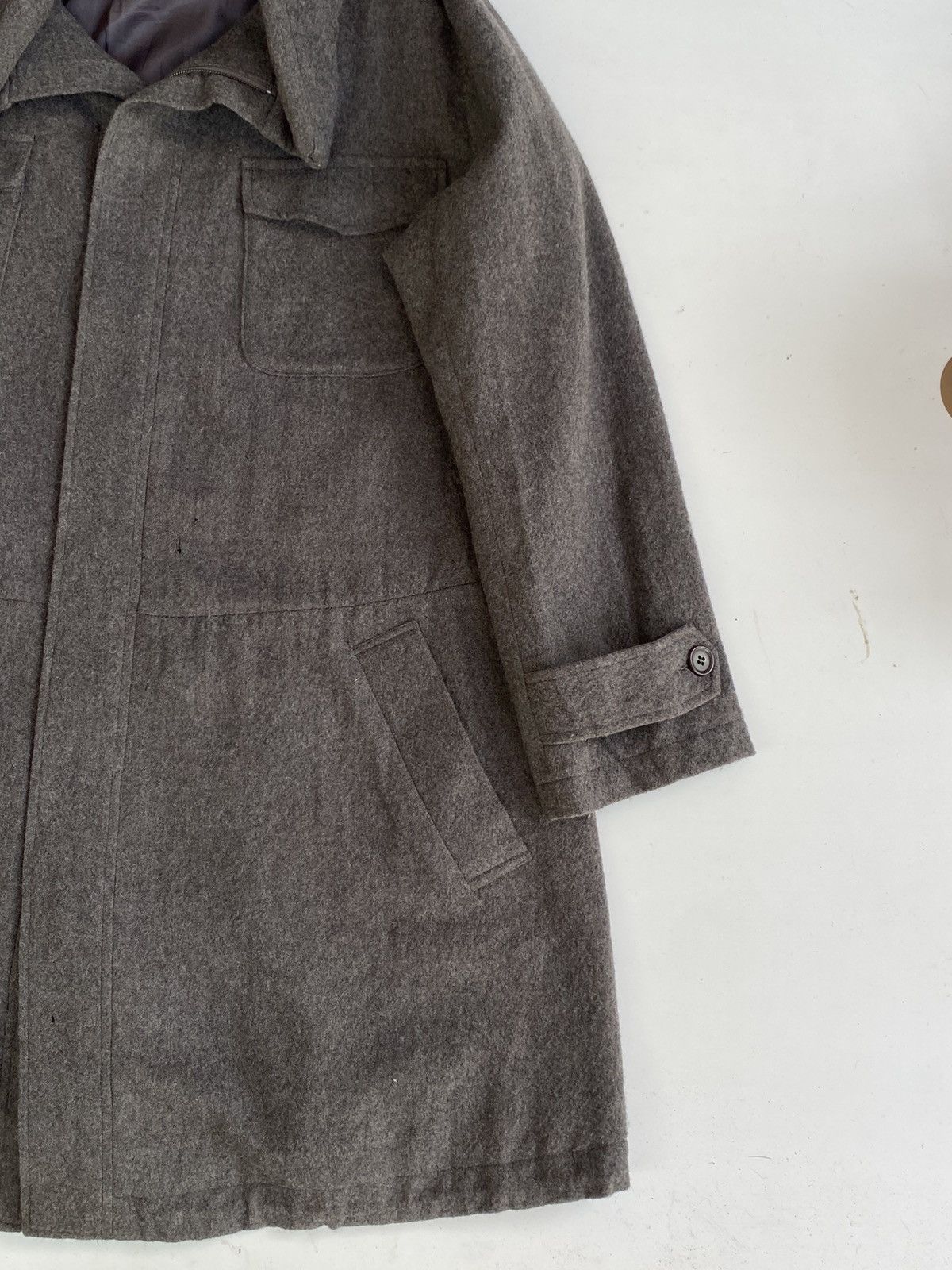 Issey Miyake Vintage Issey Miyake Plantation 100% Wool Heavy Hooded Parka Size US L / EU 52-54 / 3 - 5 Thumbnail