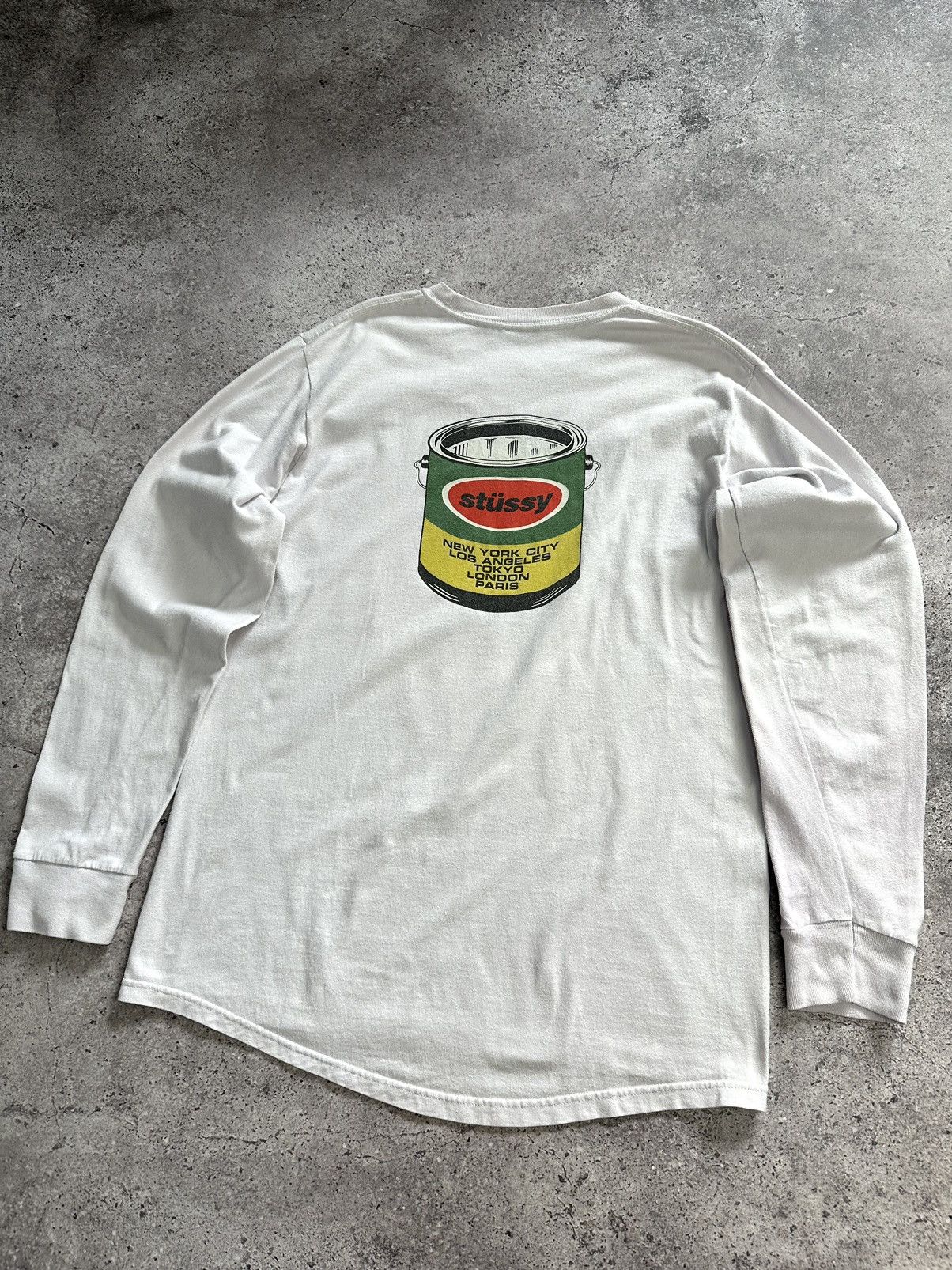 Stussy × Vintage Vintage Stussy Y2K Long Sleeve Big Logo Distressed Size US M / EU 48-50 / 2 - 6 Thumbnail