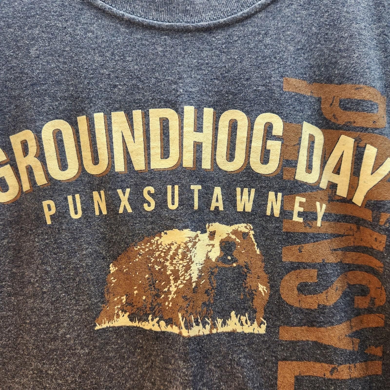 Jerzees Groundhog Day Pennsylvania Tshirt Size XL Size US XL / EU 56 / 4 - 2 Thumbnail