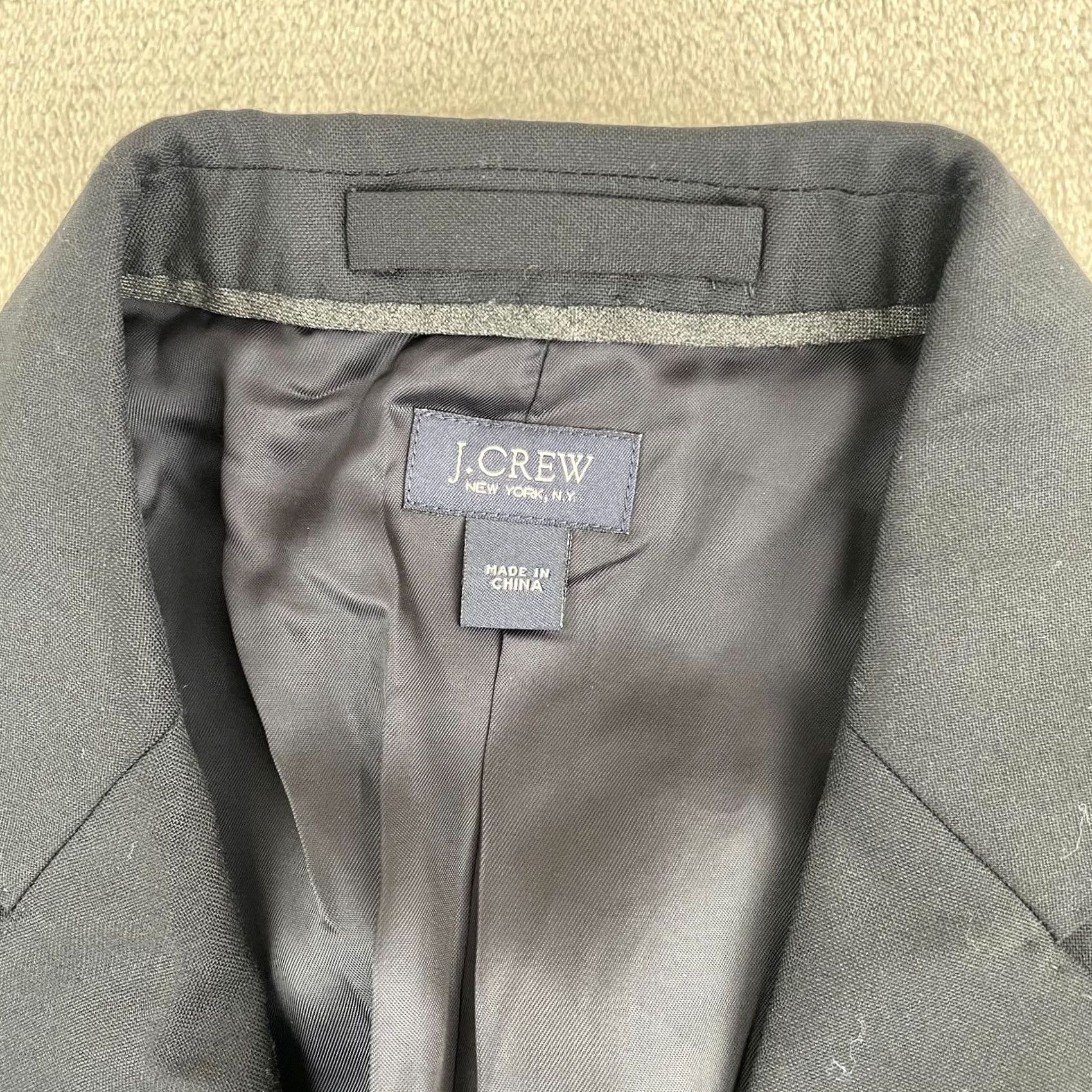J.Crew J.CREW 36S Navy Blue Loro Piana Italian Wool Blazer Mens Suit Jacket, Sports Coat, Business, Formal, Style - 95 Size 36R - 2 Thumbnail