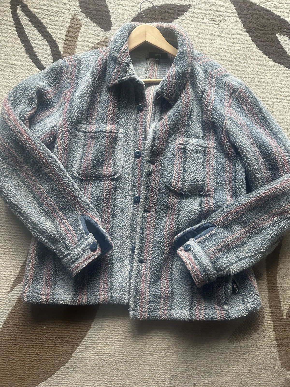 Comme des Garcons × Stussy CDG x Stussy Pin Striped Bing Jacket