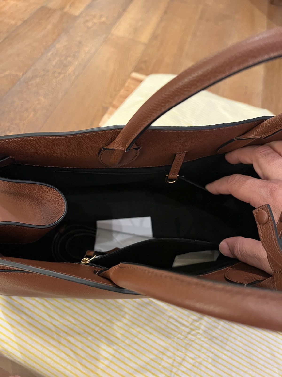 Other DEMELLIER The Hudson Tote Bag brown Grain Leather 40x27x16.5 Size ONE SIZE - 13 Thumbnail