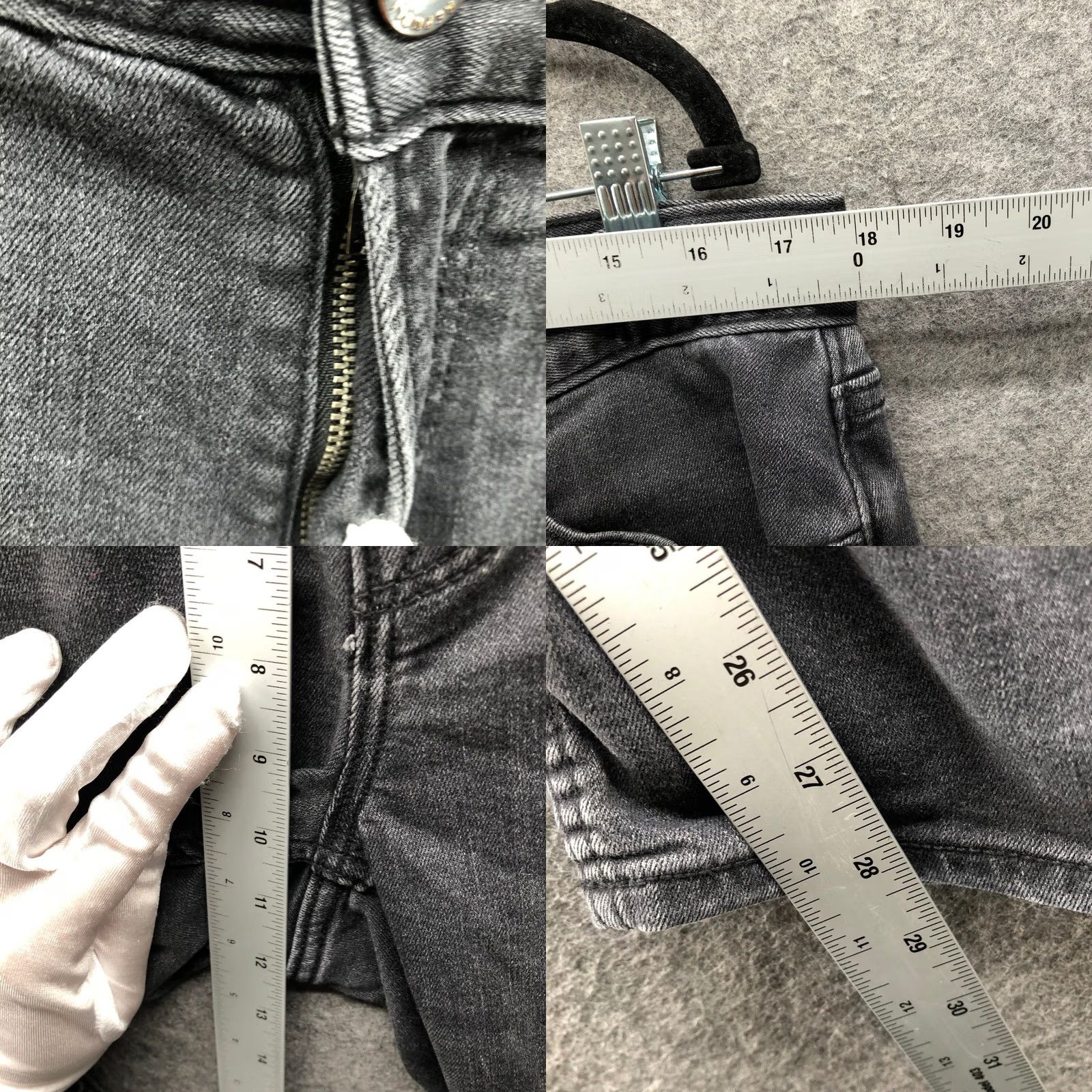 Banana Republic Banana Republic Travel Jeans Mens 35x28 Charcoal Wash Athletic Fit Stretch Denim 5-Pocket Baggy? No, Tapered. Gray/Black Size US 35 - 8 Thumbnail