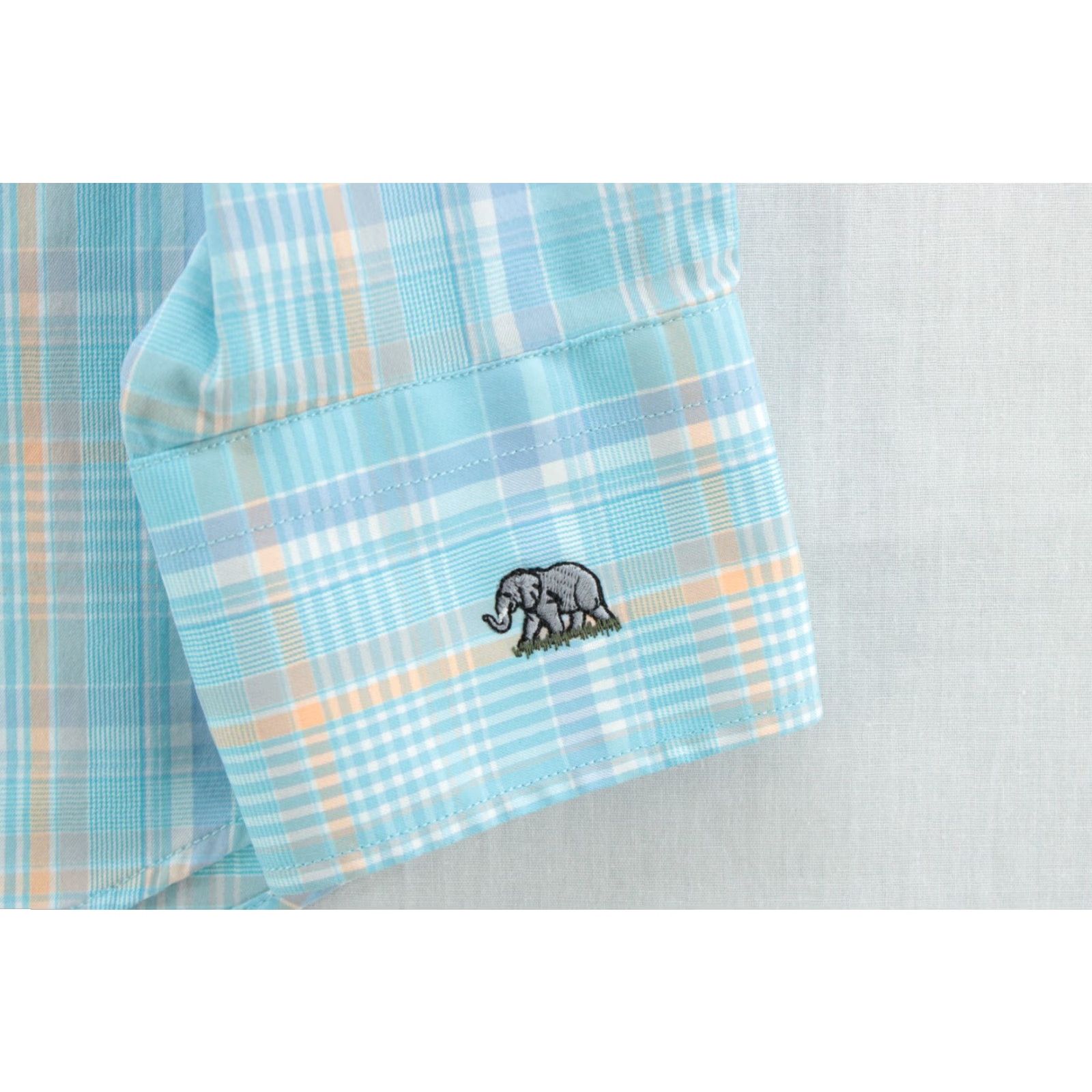 Peter Millar Peter Millar Summer Comfort Shirt Men's XL Performance Stretch Long Sleeve Plaid Blue Size US XL / EU 56 / 4 - 2 Thumbnail