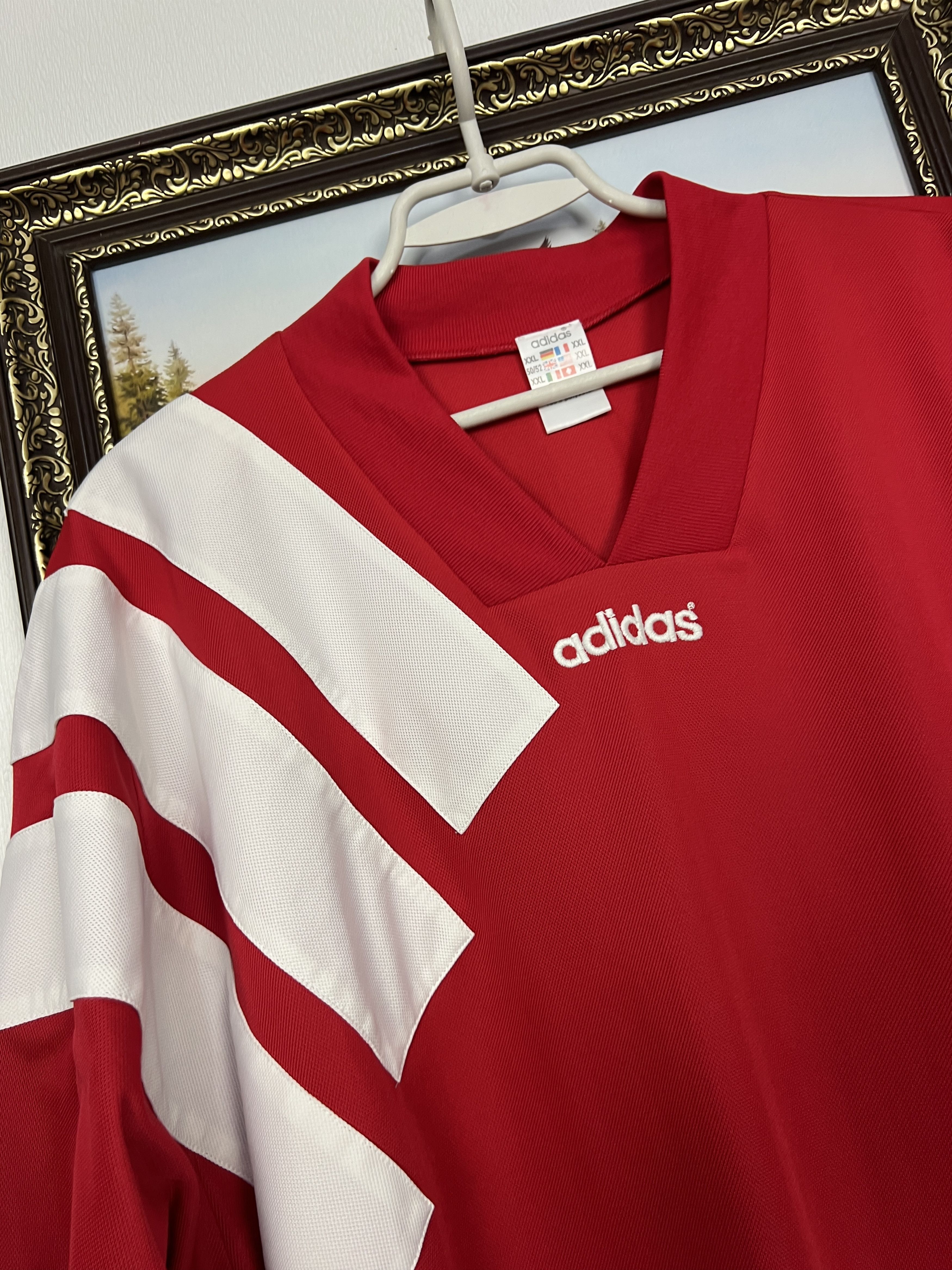 Adidas Vintage Equipment Football Template Shirt Long Sleeve Jersey Size US XXL / EU 58 / 5 - 3 Thumbnail