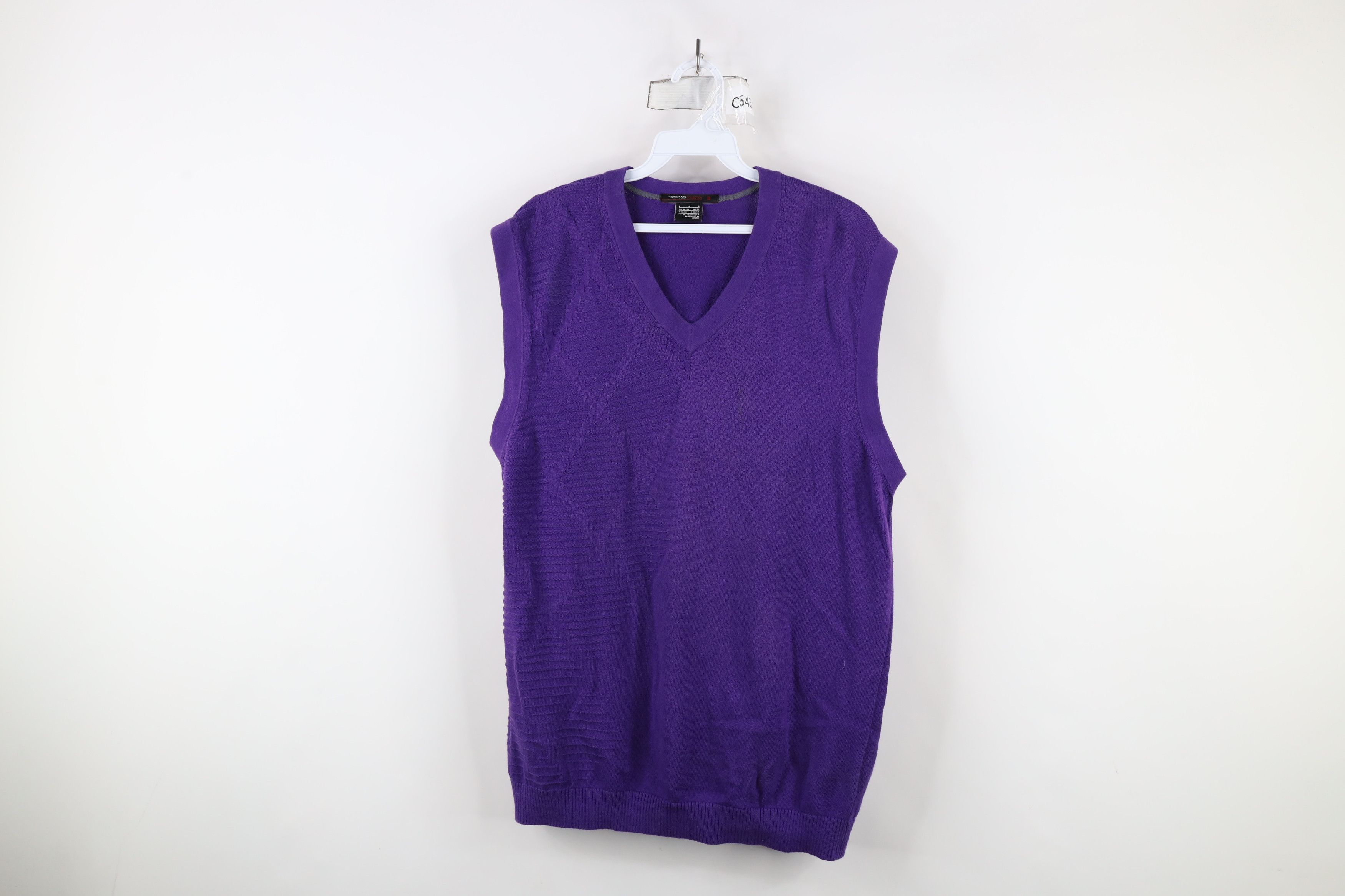 Nike × Vintage Vintage Nike Tiger Woods Diamond Knit Golf Sweater Vest Size US L / EU 52-54 / 3 - 1 Thumbnail