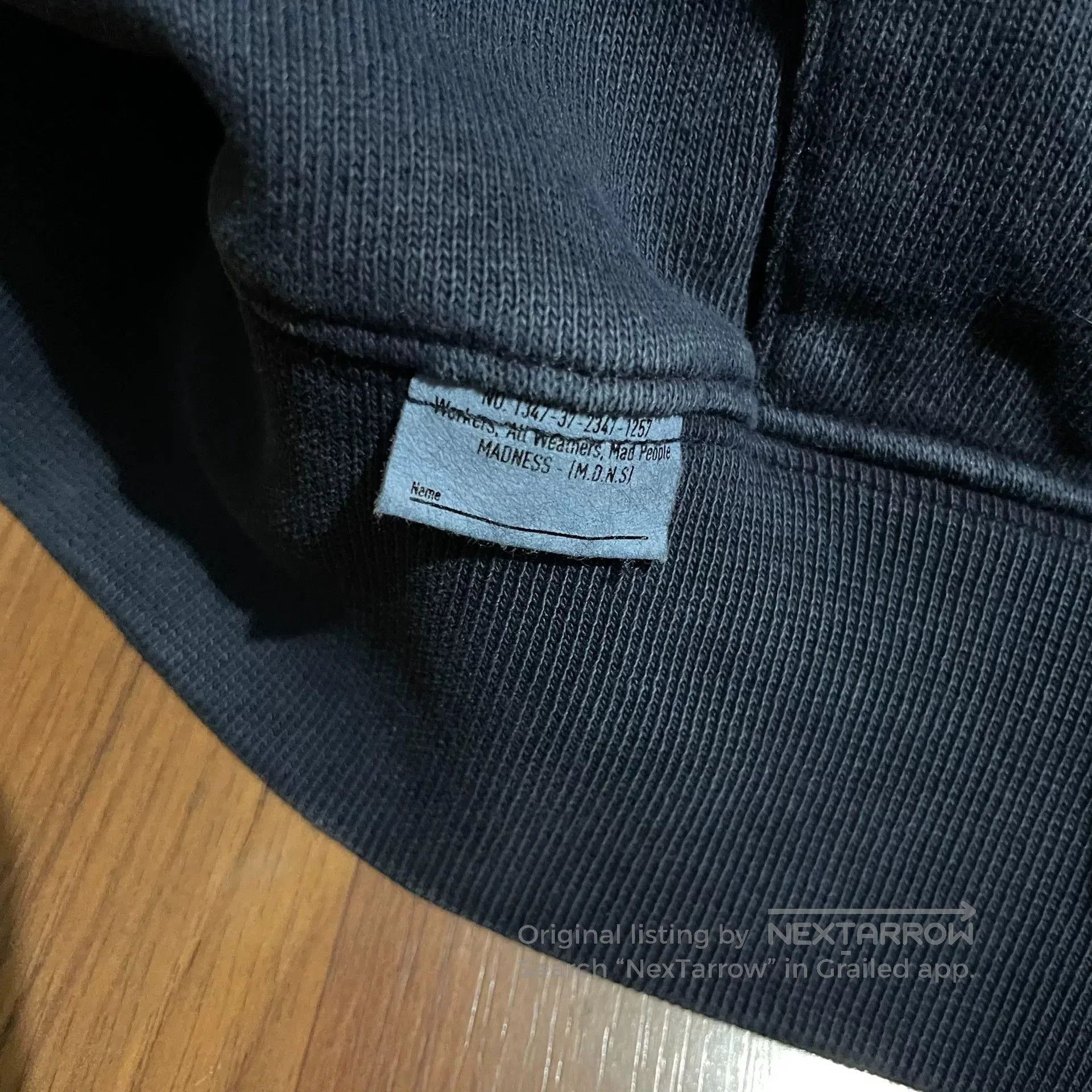 Madness MADNESS 22AW Plain Washed Sweatshirt. Size US L / EU 52-54 / 3 - 5 Thumbnail