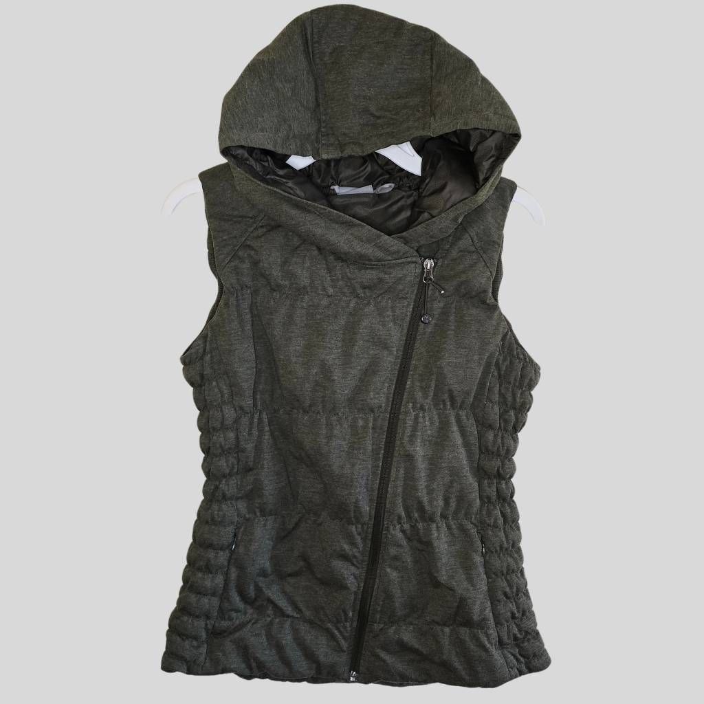 Athleta Athleta Hooded Puffer Vest Women’s M Green Goose Down Fill Z Size M / US 6-8 / IT 42-44 - 3 Thumbnail
