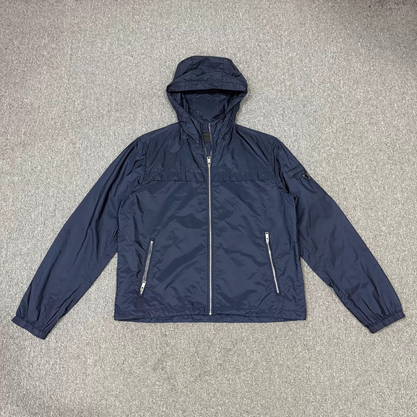 Prada Prada Navy Blue Triangle Logo Nylon Jacket 54 99 New Size US L / EU 52-54 / 3 - 1 Thumbnail
