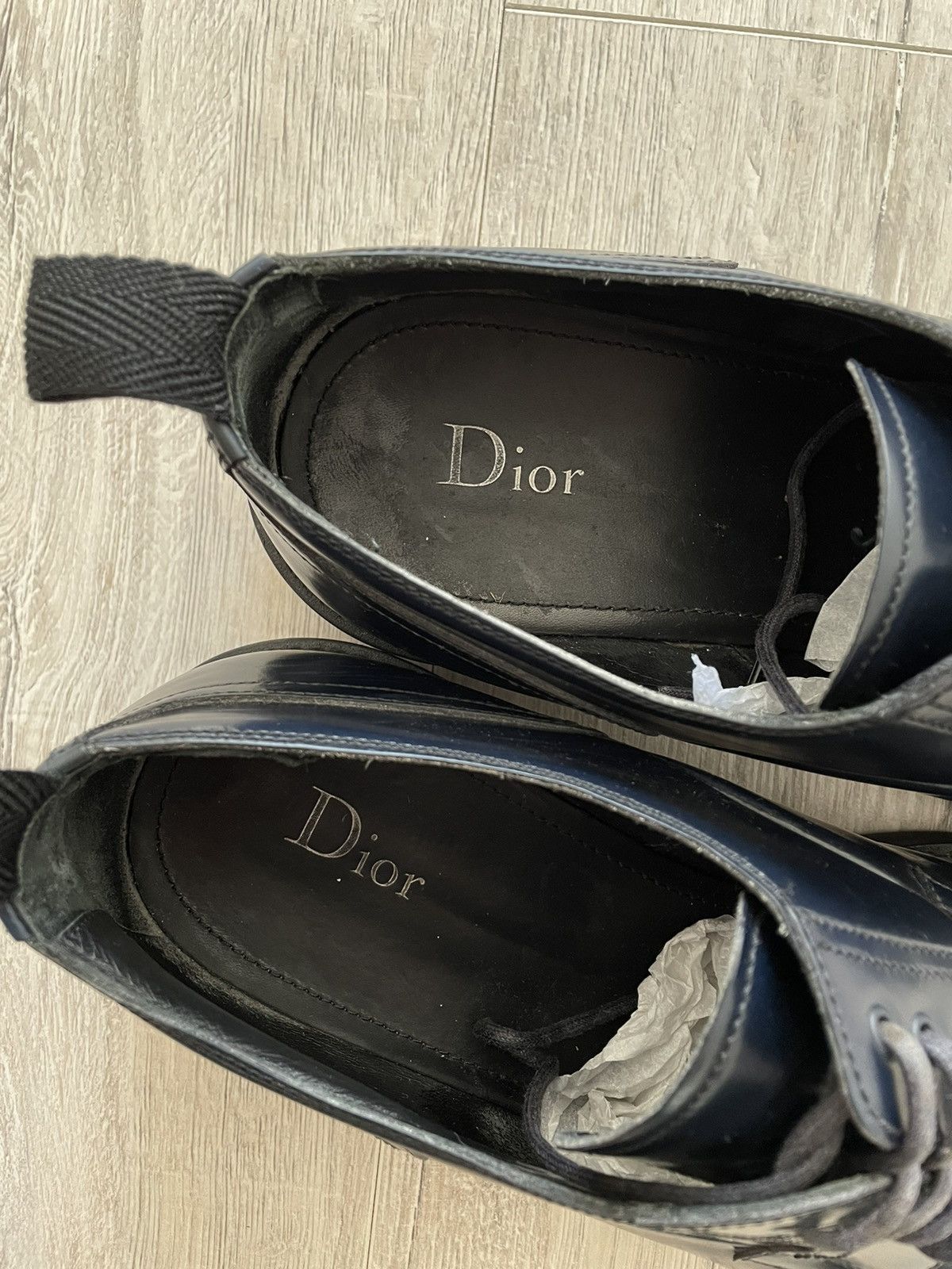 Dior Dior Patent Leather Distressed Lace Up Bee Logo Derby Size US 9.5 / EU 42-43 - 7 Thumbnail