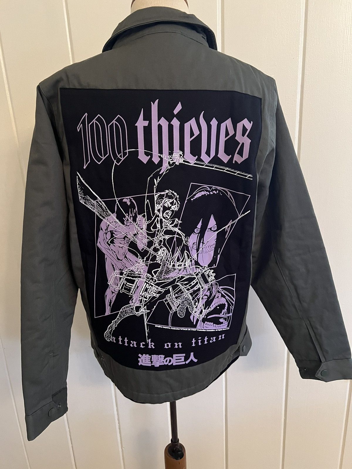 image of 100 Thieves C Attack On Titans -Sz Small in Green, Men's