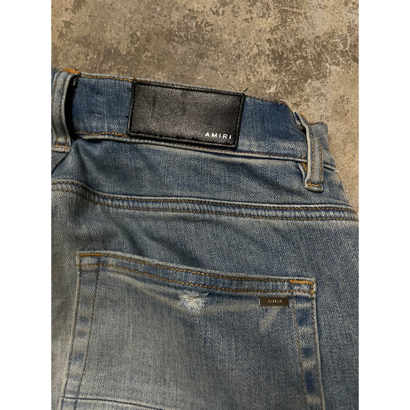 Amiri Amiri MX2 Lightwash Blue Orange Plaid Patch Used 36 Tailored Size US 36 / EU 52 - 5 Thumbnail