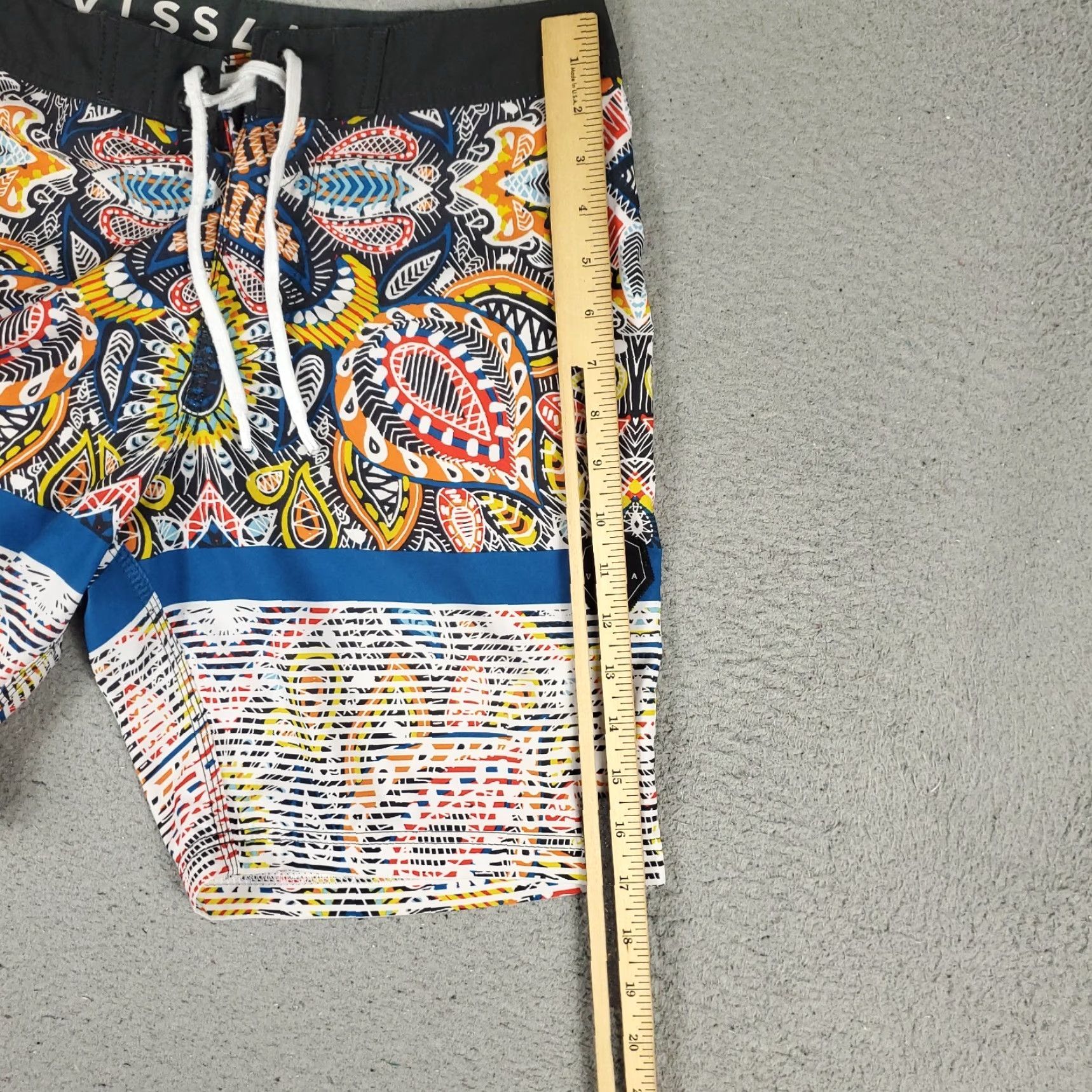 Vissla Vissla Mens Shorts Size 30 Board Shorts Blue Yellow Tropical Beach Trunks Swim Size US 30 / EU 46 - 5 Thumbnail