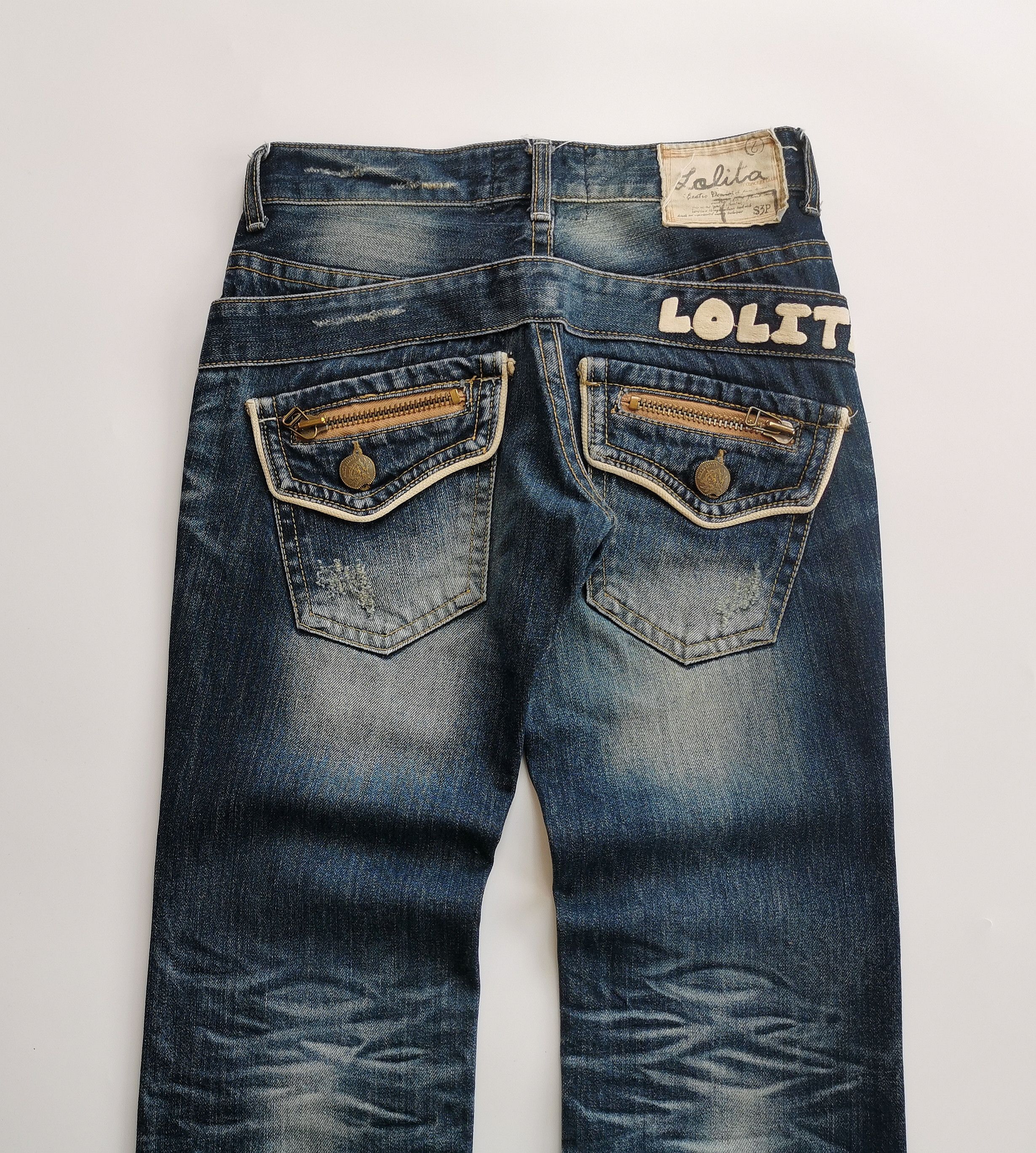 Japanese Brand Lolita Double Waist Back Madefaker Rare Jeans Size US 29 - 1 Thumbnail