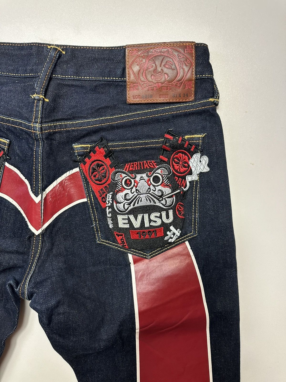 Evisu Vintage Evisu Big Daicock Selvedge Jeans Size US 31 - 4 Thumbnail