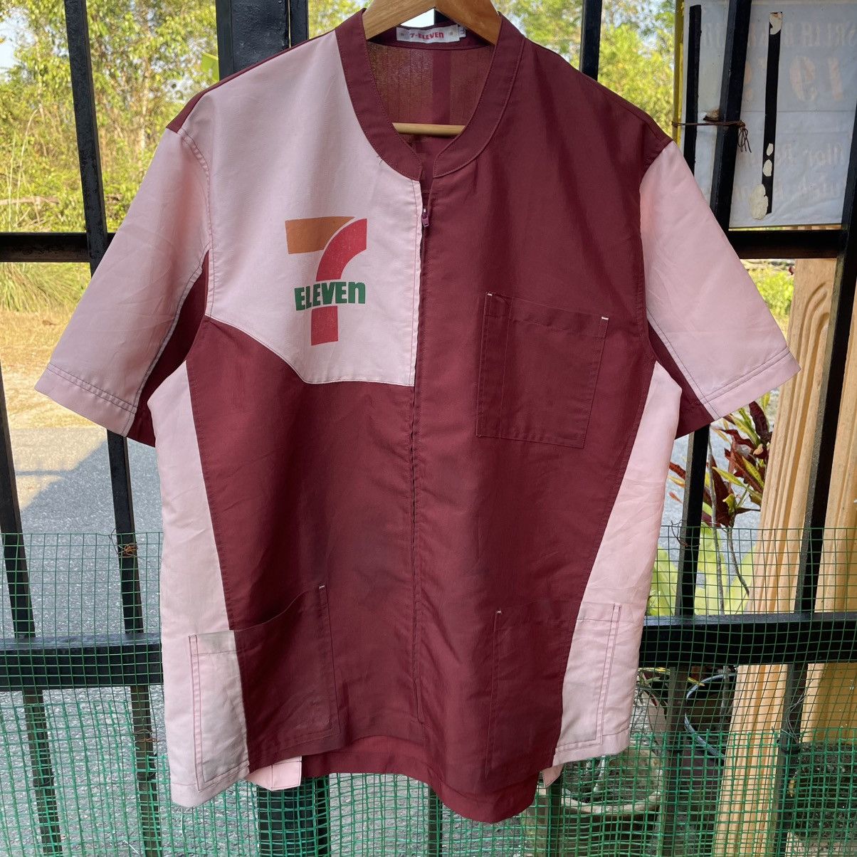 Japanese Brand 🔥Seven Eleven Big Logo Full Zipper Uniform Work Shirts Size US M / EU 48-50 / 2 - 5 Thumbnail
