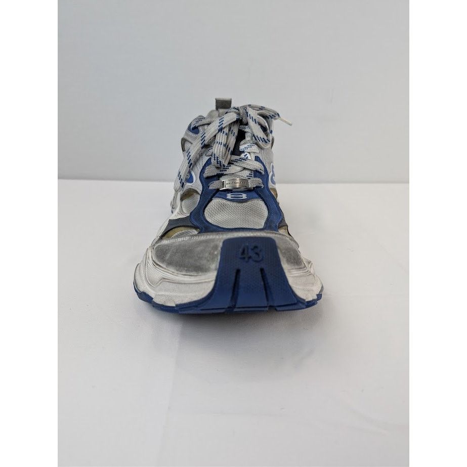 Balenciaga o1rshd1 Suede Mesh Cargo Sneakers in Grey/White/Blue Size US 10 / EU 43 - 14 Thumbnail
