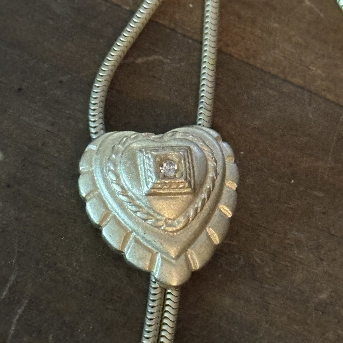 Vintage Vintage gold tone sliding heart lariat necklace Size ONE SIZE - 3 Thumbnail