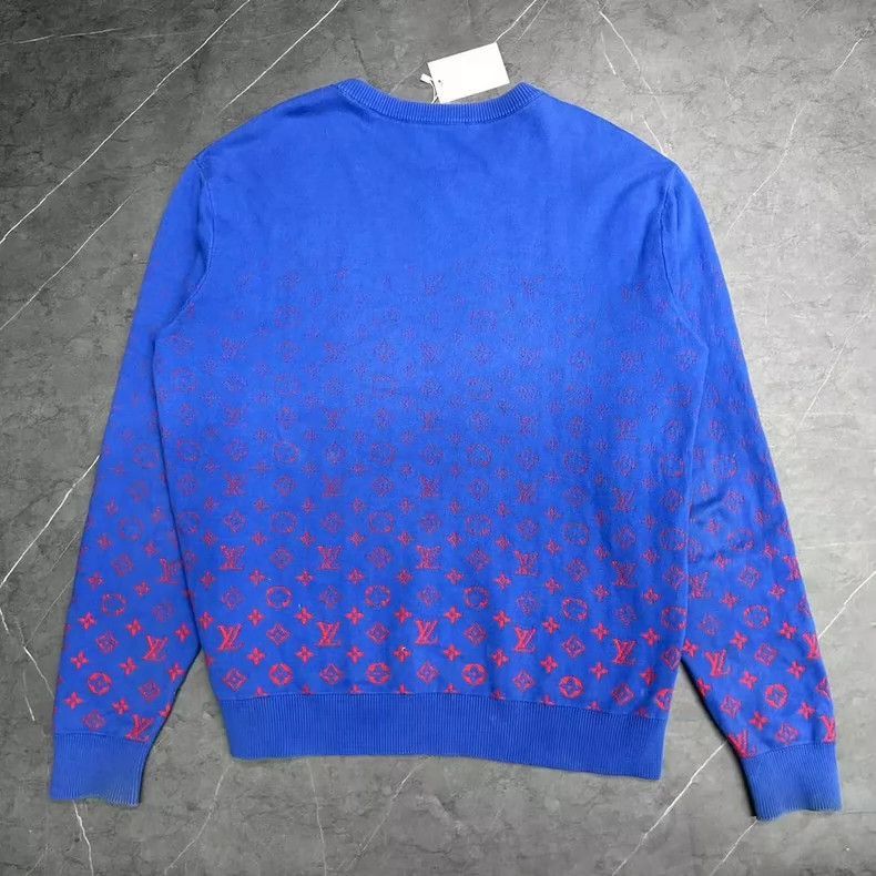 Louis Vuitton Louis Vuitton Blue Red Knit Sweater Size L-2506 Size US L / EU 52-54 / 3 - 7 Thumbnail
