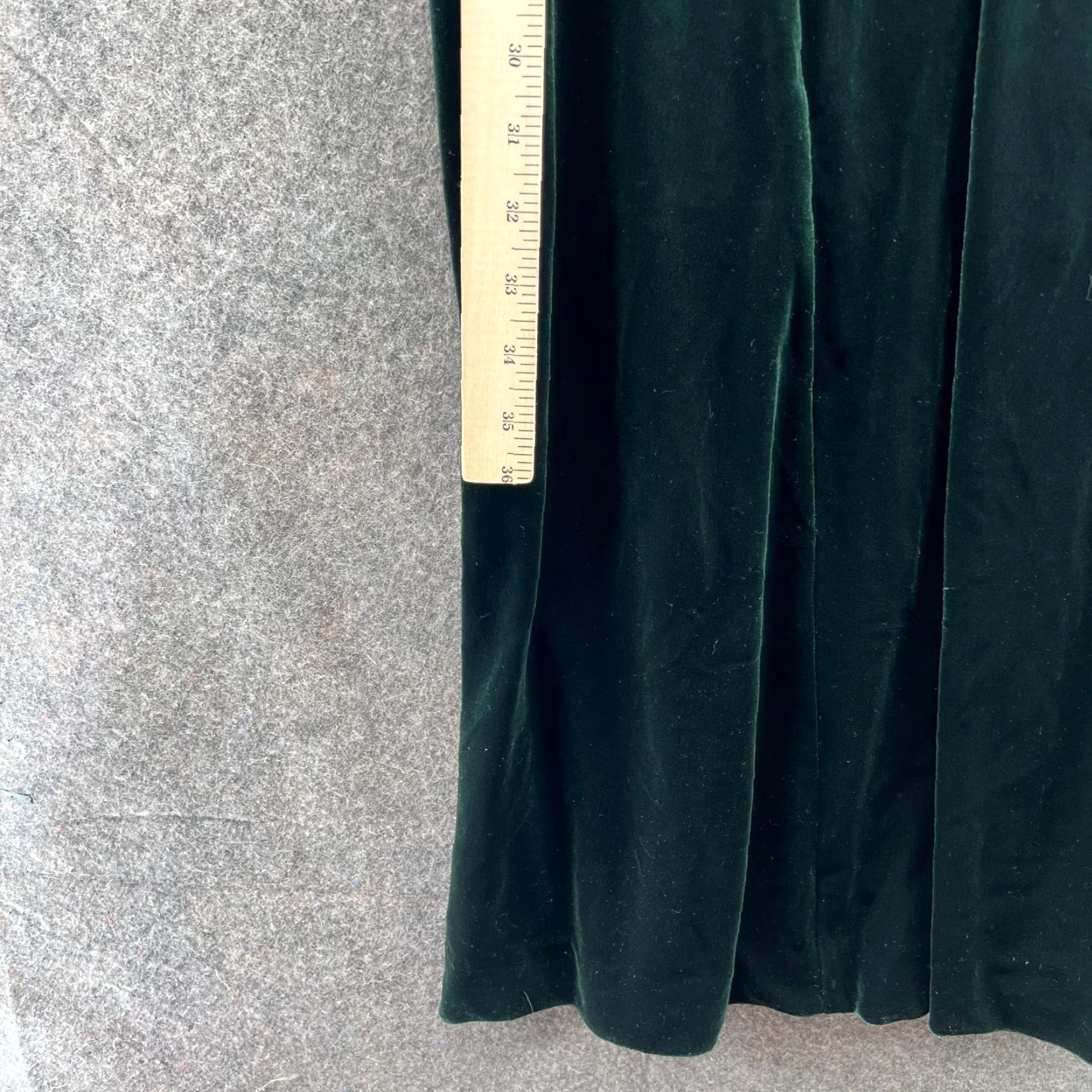 Ralph Lauren VINTAGE? No — Lauren Ralph Lauren Dress Women 8 Green Long Velvet Halter Gown Deep Pine Dress Sleeveless Halter A-Line Formal Party Wedding Size M / US 6-8 / IT 42-44 - 6 Thumbnail
