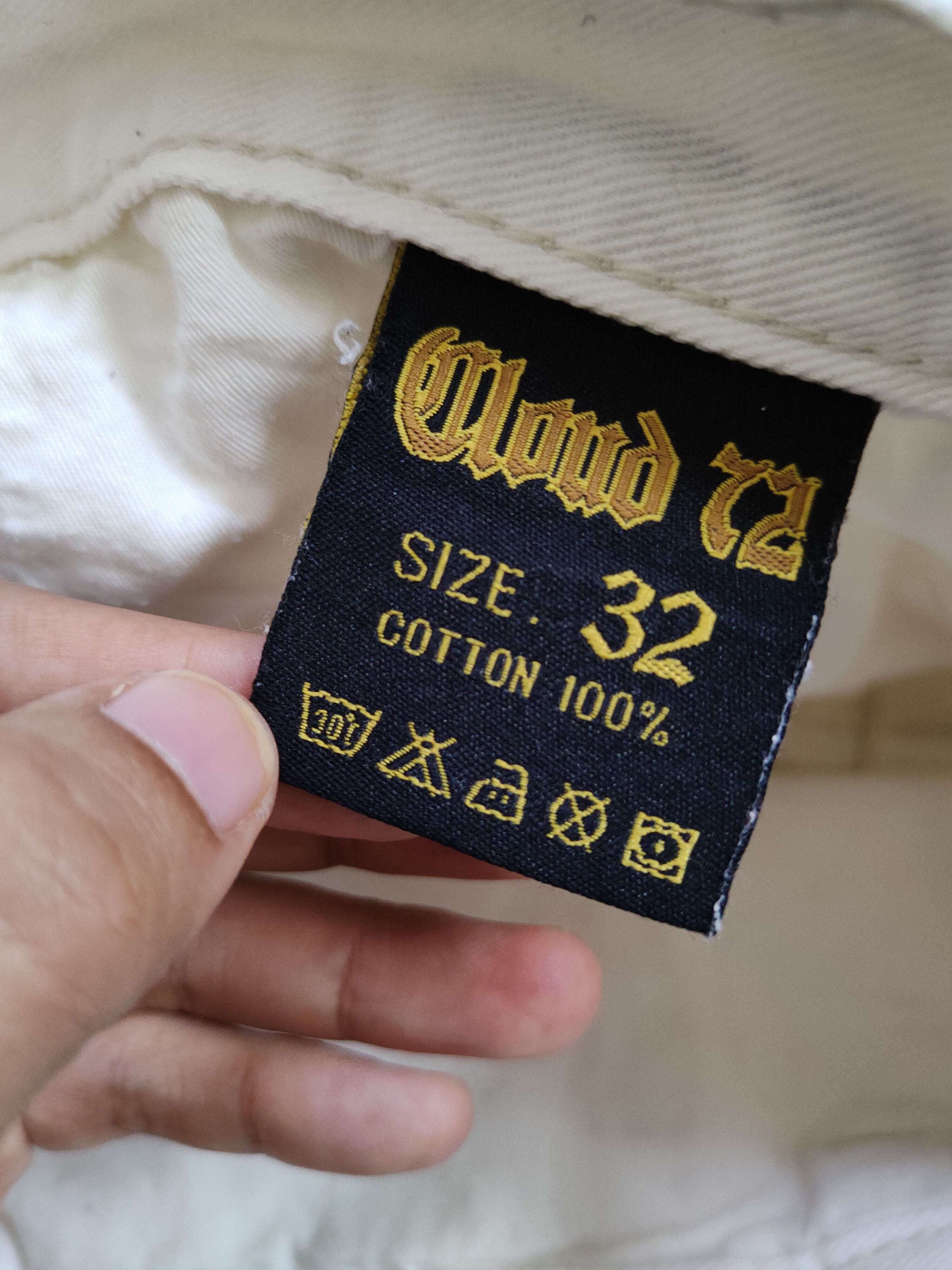 Japanese Brand Cloud 72 White Distressed Ripped Jeans #S2051 Size US 31 - 14 Thumbnail
