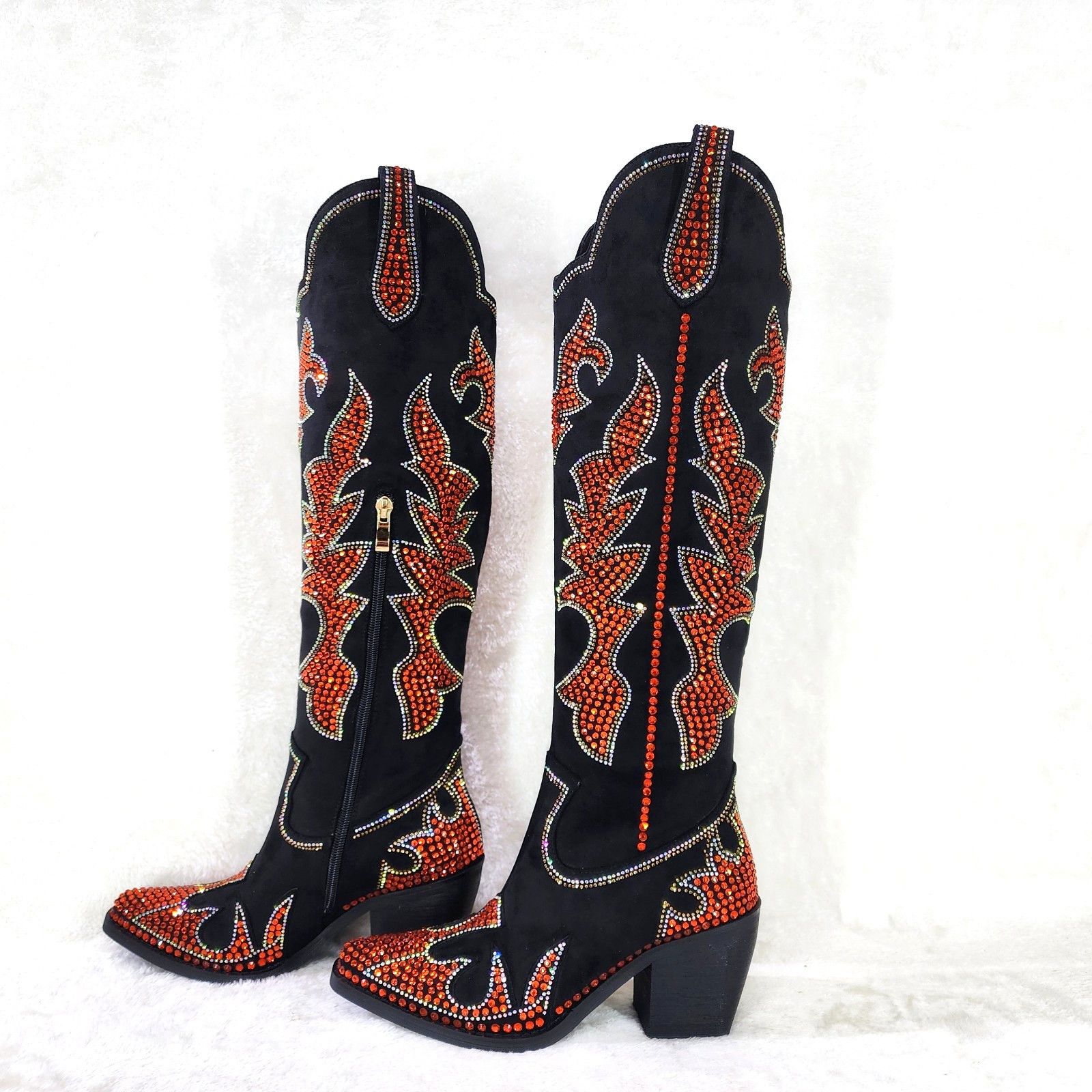 Other Harley Girl Country Western Cowgirl Knee Boots Rhinestones B Size US 9 / IT 39 - 7 Thumbnail